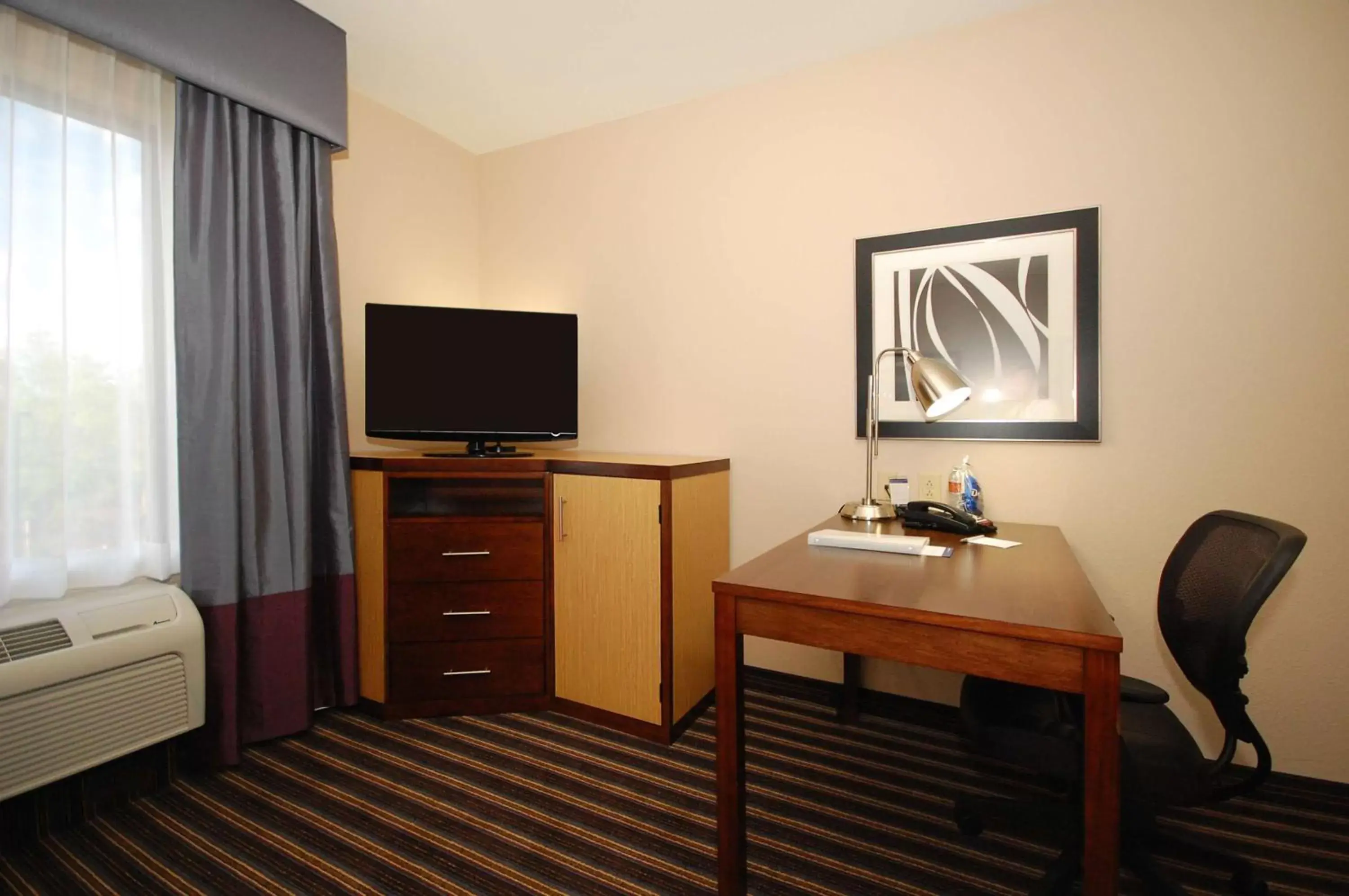 Bed, TV/Entertainment Center in Hampton Inn Jackson/Flowood - Airport Area MS