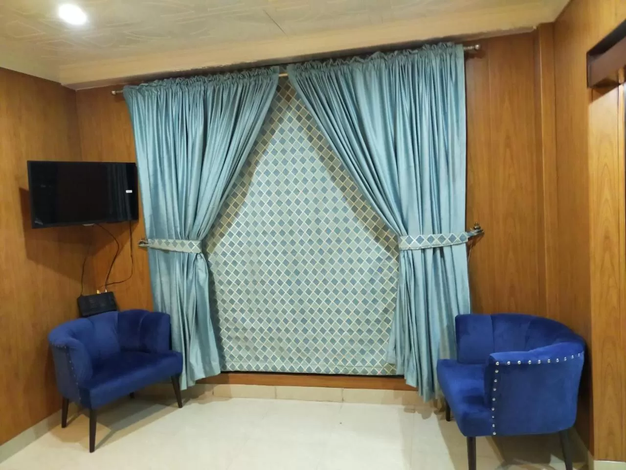 Seating area in Shagufta Hotel Murree