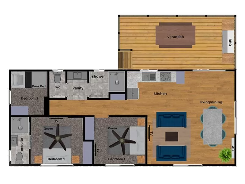 Floor plan in Ballina Beach Nature Resort