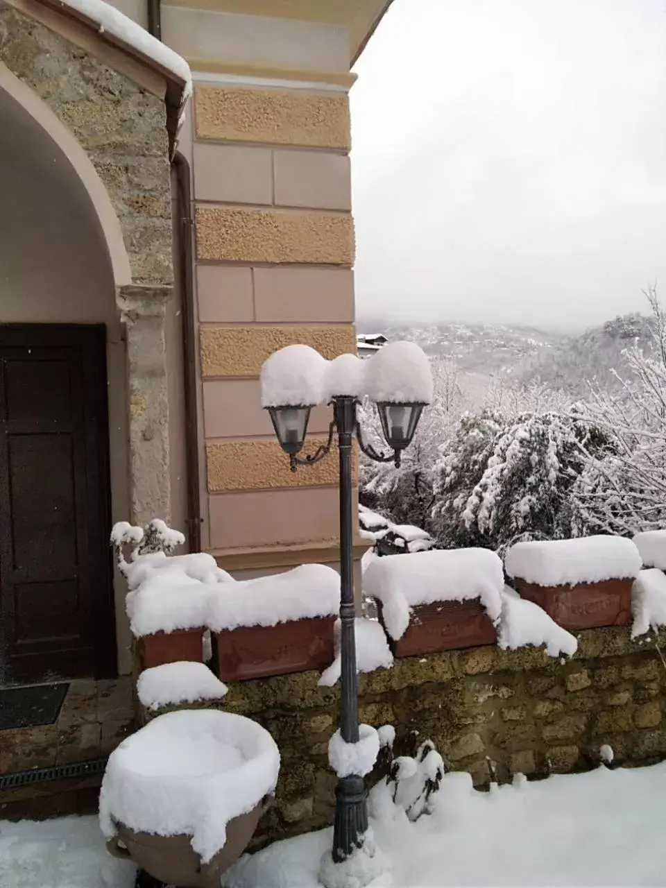 Garden view, Winter in Palazzo Moraschi Subiaco