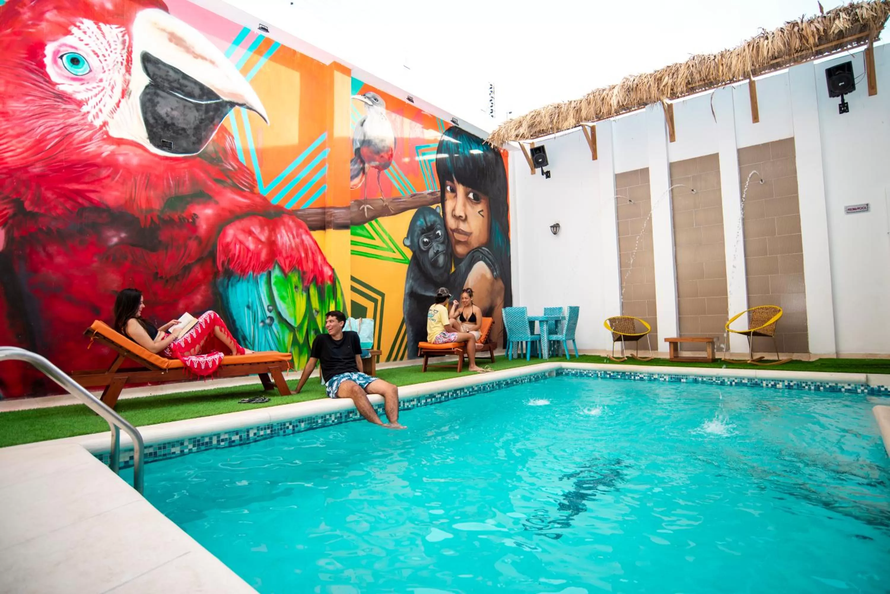 Pool view in Hotel Boutique Casa chunuu Santa Marta