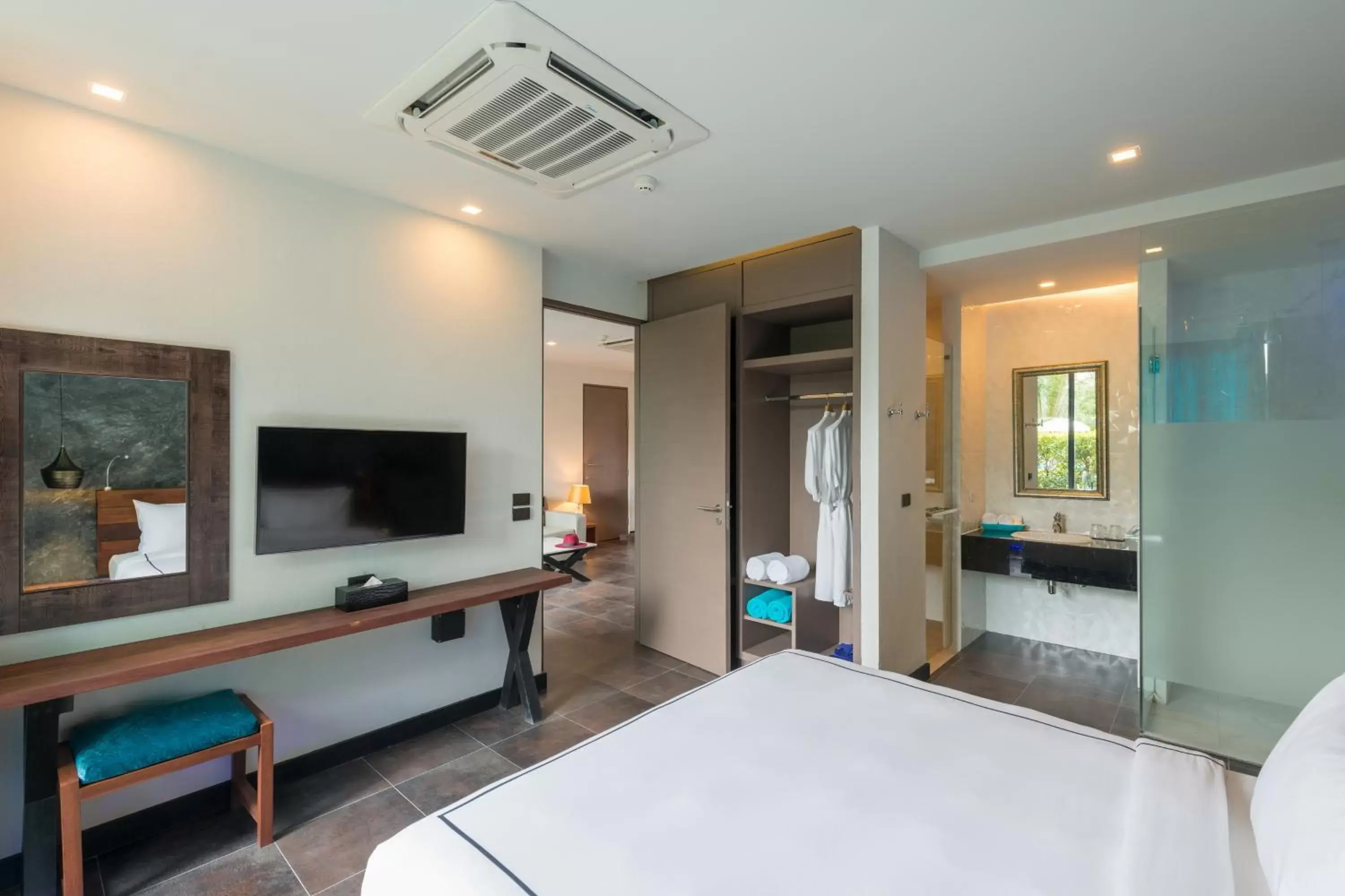 Bed, TV/Entertainment Center in The Waters Khao Lak by Katathani - SHA Extra Plus