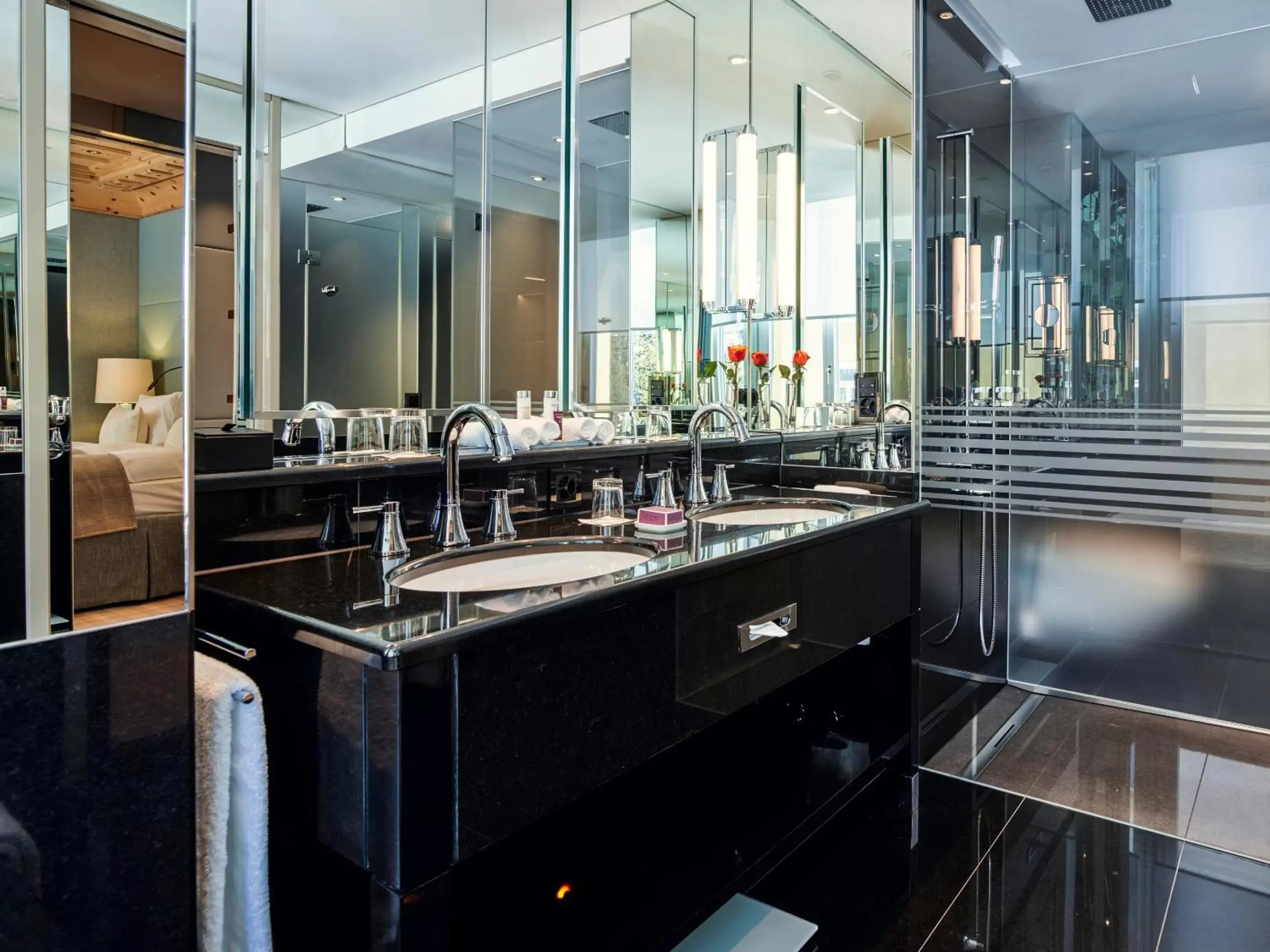 Shower, Bathroom in Kulm Hotel St. Moritz