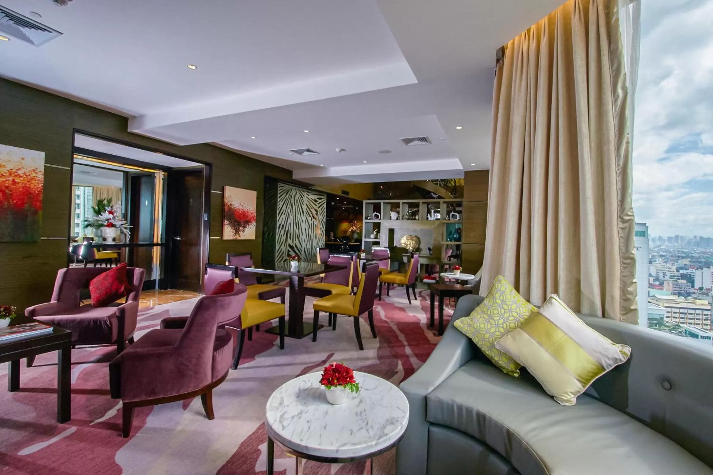 Communal lounge/ TV room in Diamond Hotel Philippines