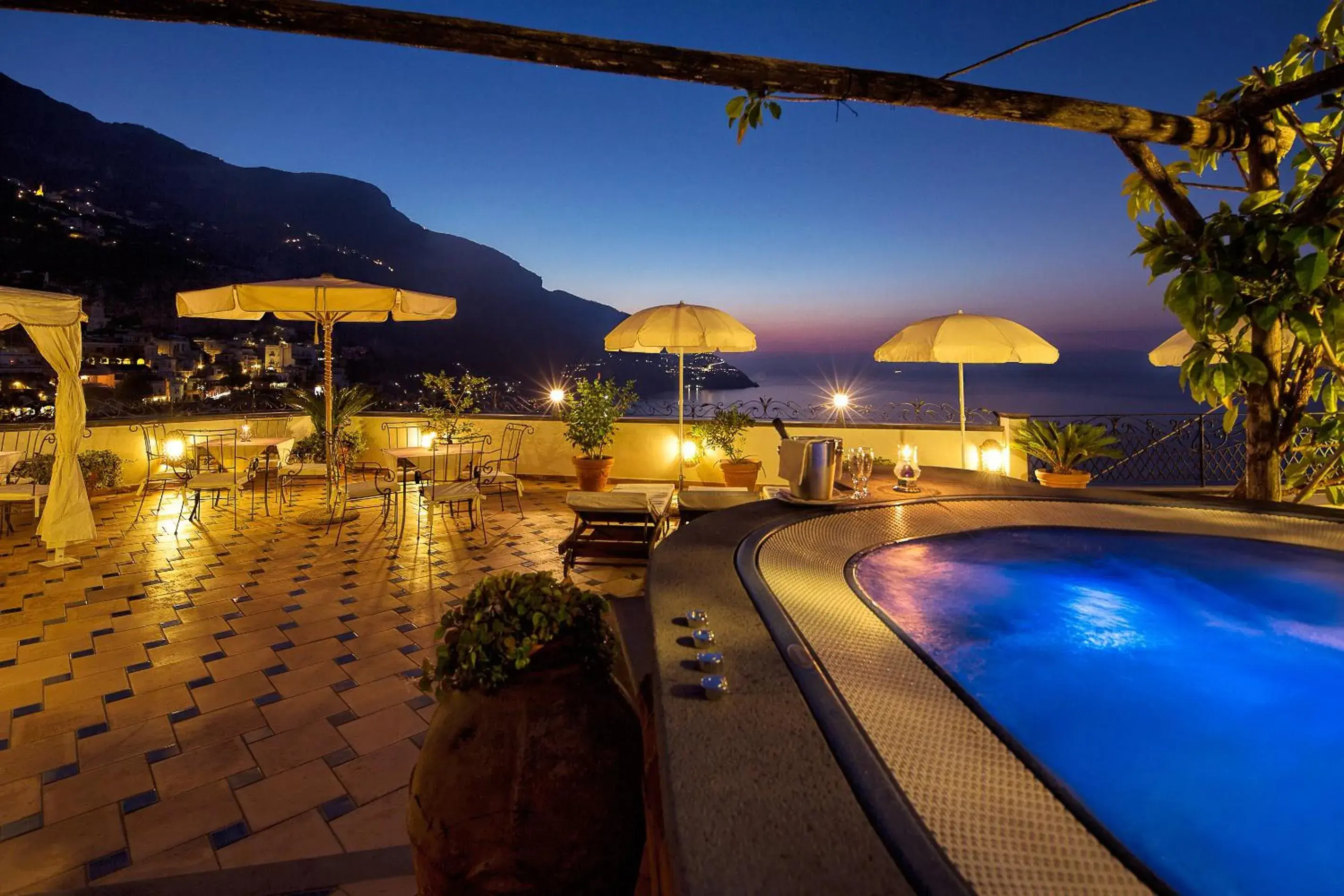 Balcony/Terrace, Swimming Pool in Hotel Conca d'Oro