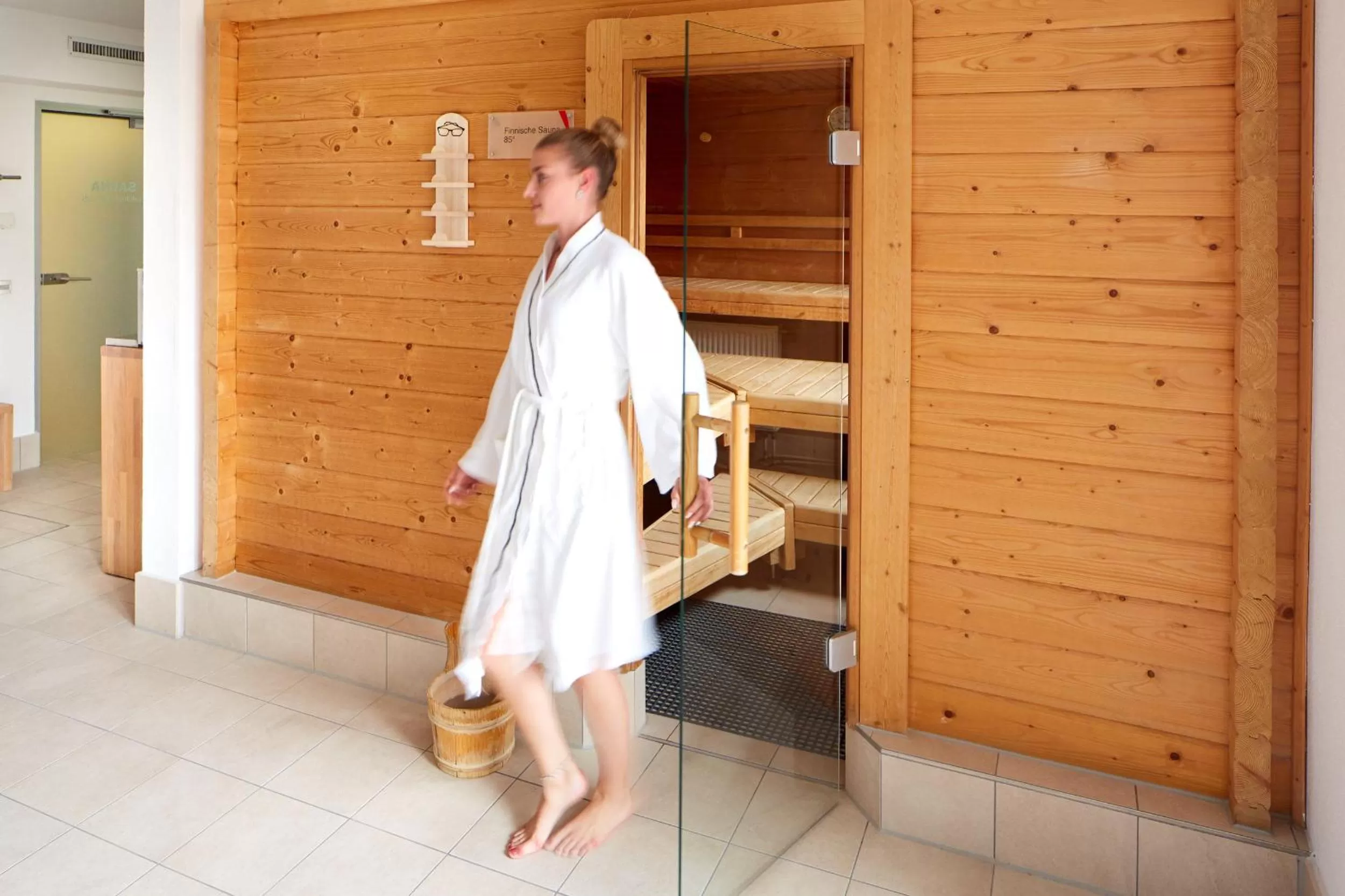 Sauna in NaturKulturHotel Stumpf