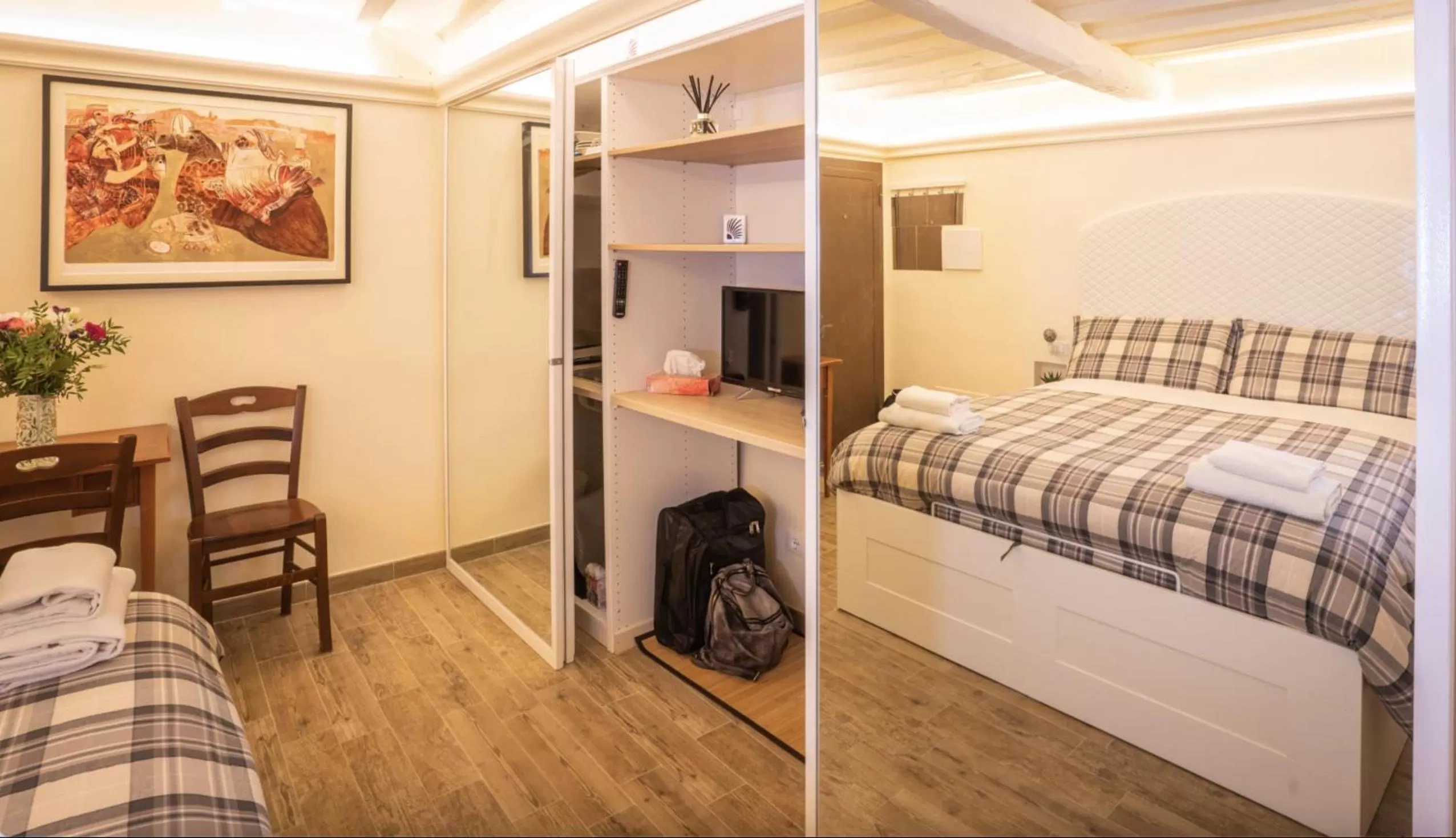 Photo of the whole room, Bed in GB apartments