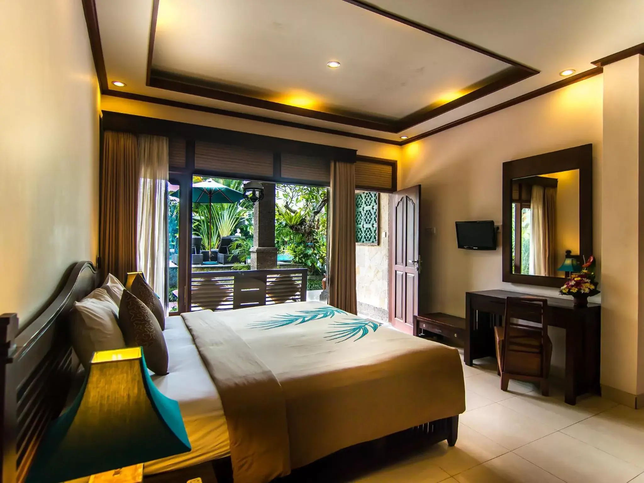 Bed in De Munut Balinese Resort