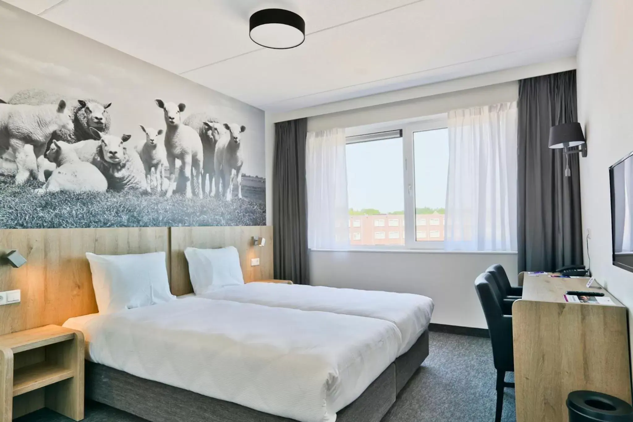 Bedroom, Bed in Hotel De Bonte Wever Assen