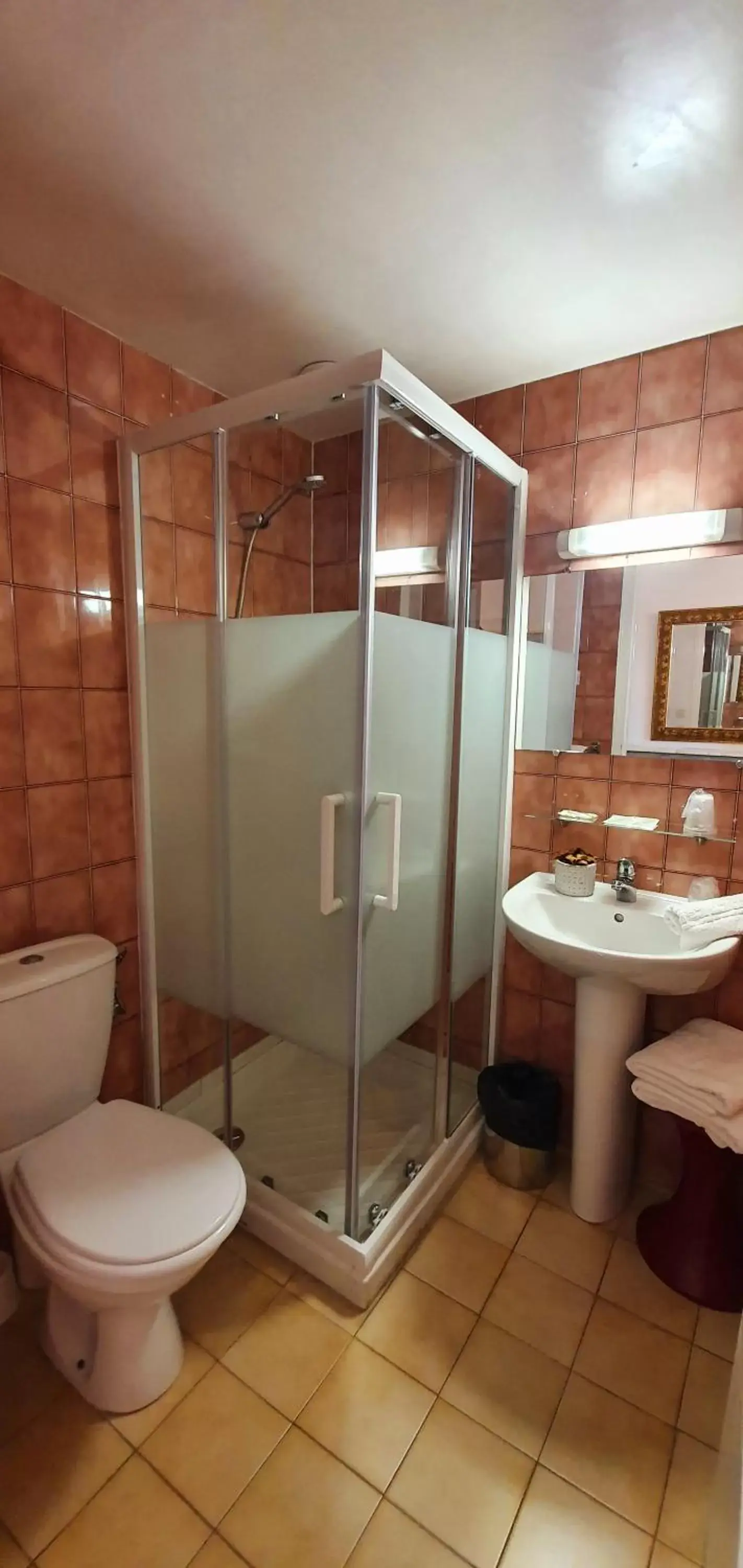 Shower, Bathroom in Hôtel Richelieu