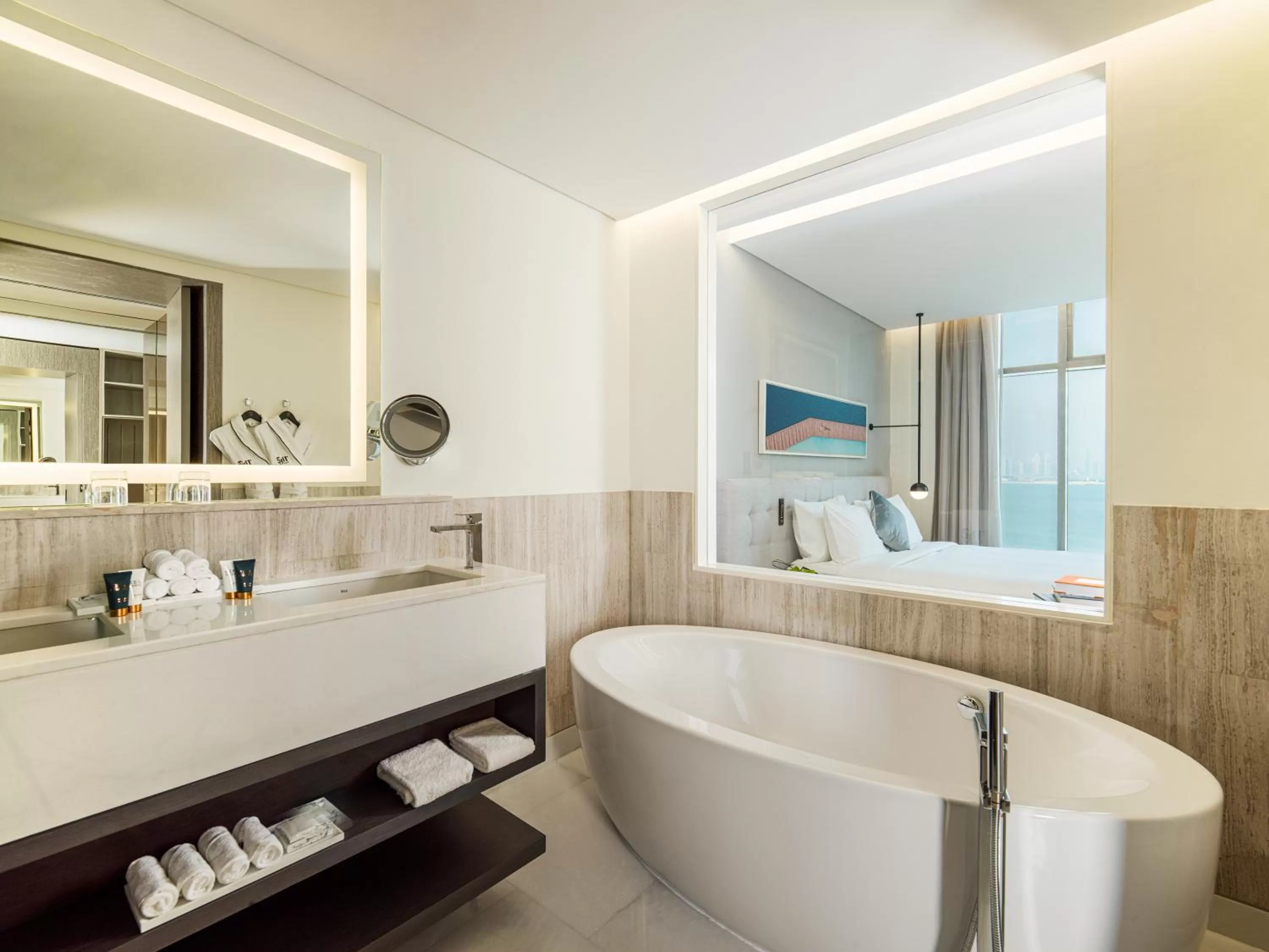 Bathroom in Th8 Palm Dubai Beach Resort Vignette Collection, an IHG hotel