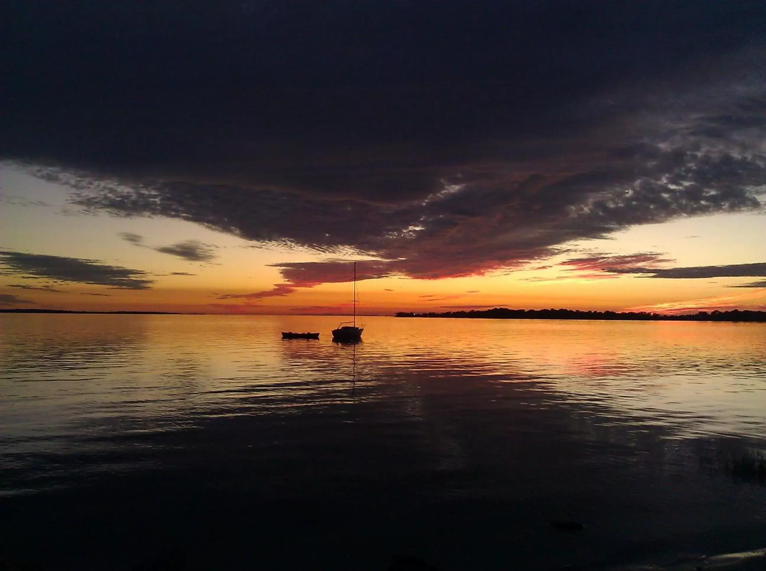 Sunset in Beach Front Motel Cedar Key