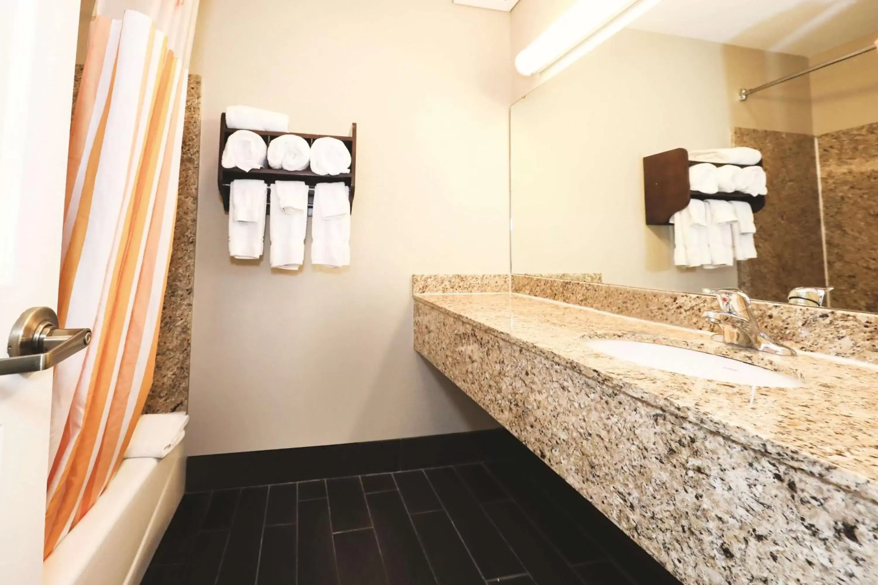 Photo of the whole room, Bathroom in La Quinta Inn by Wyndham Sandusky near Cedar Point