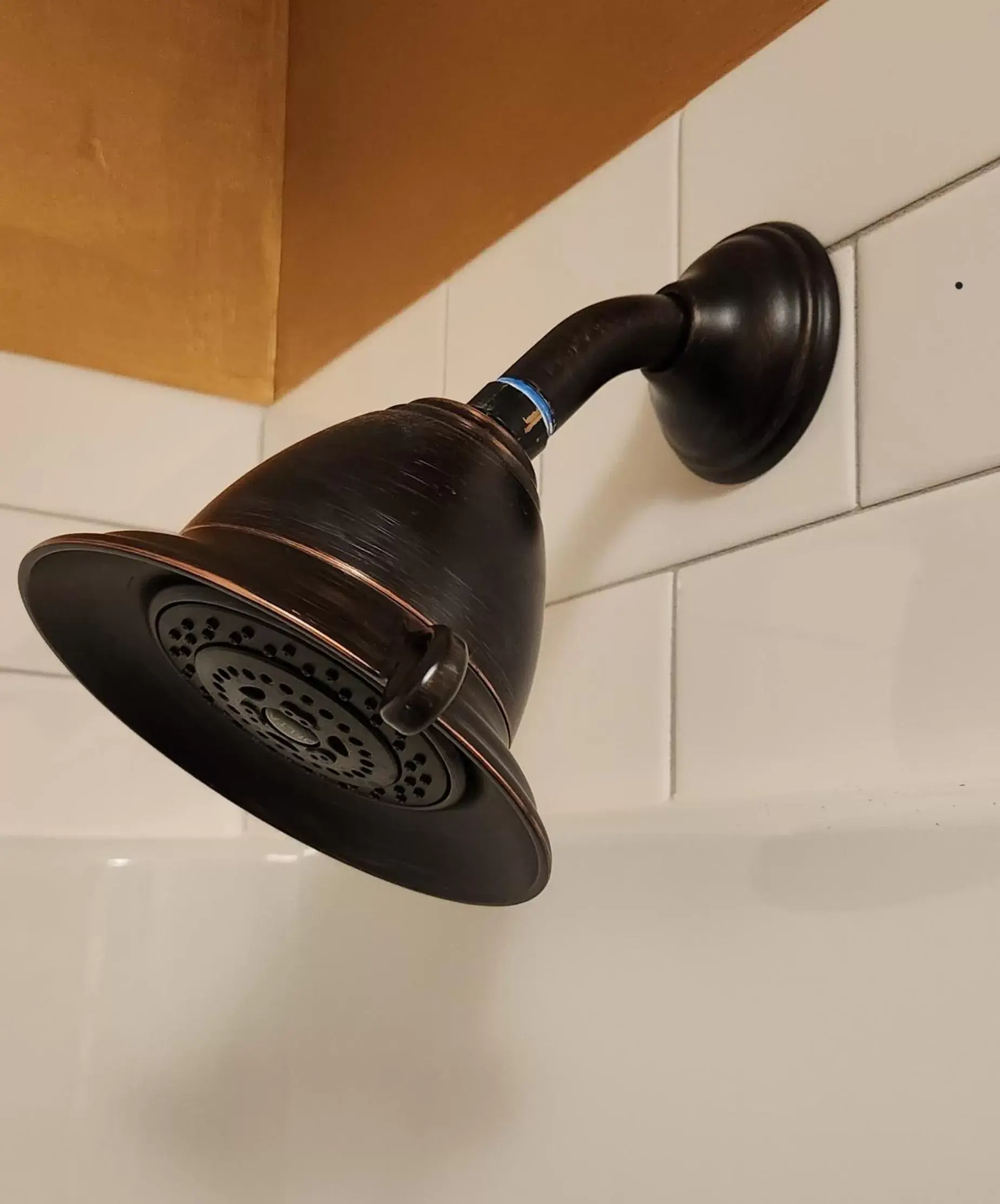 Shower, Kitchen/Kitchenette in Oaklawn Inn