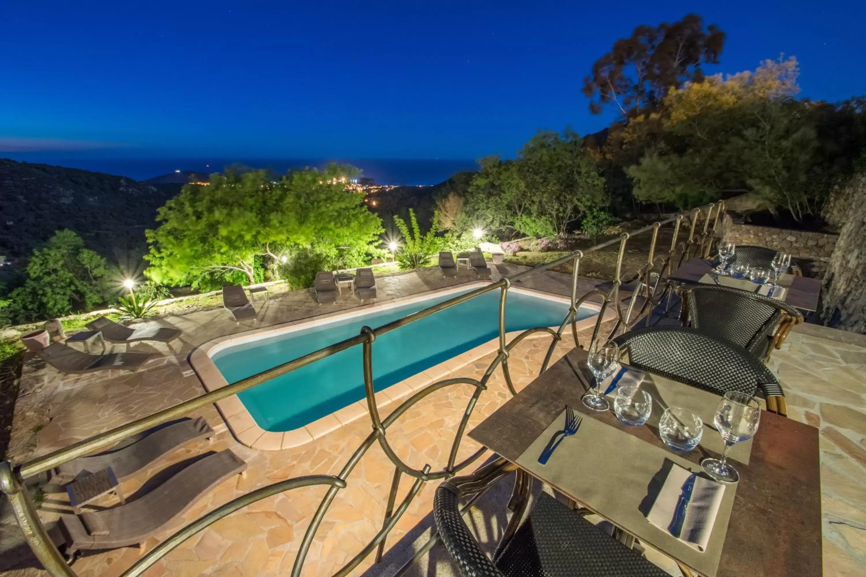 Patio, Swimming Pool in L'Auberge Sant'Antone