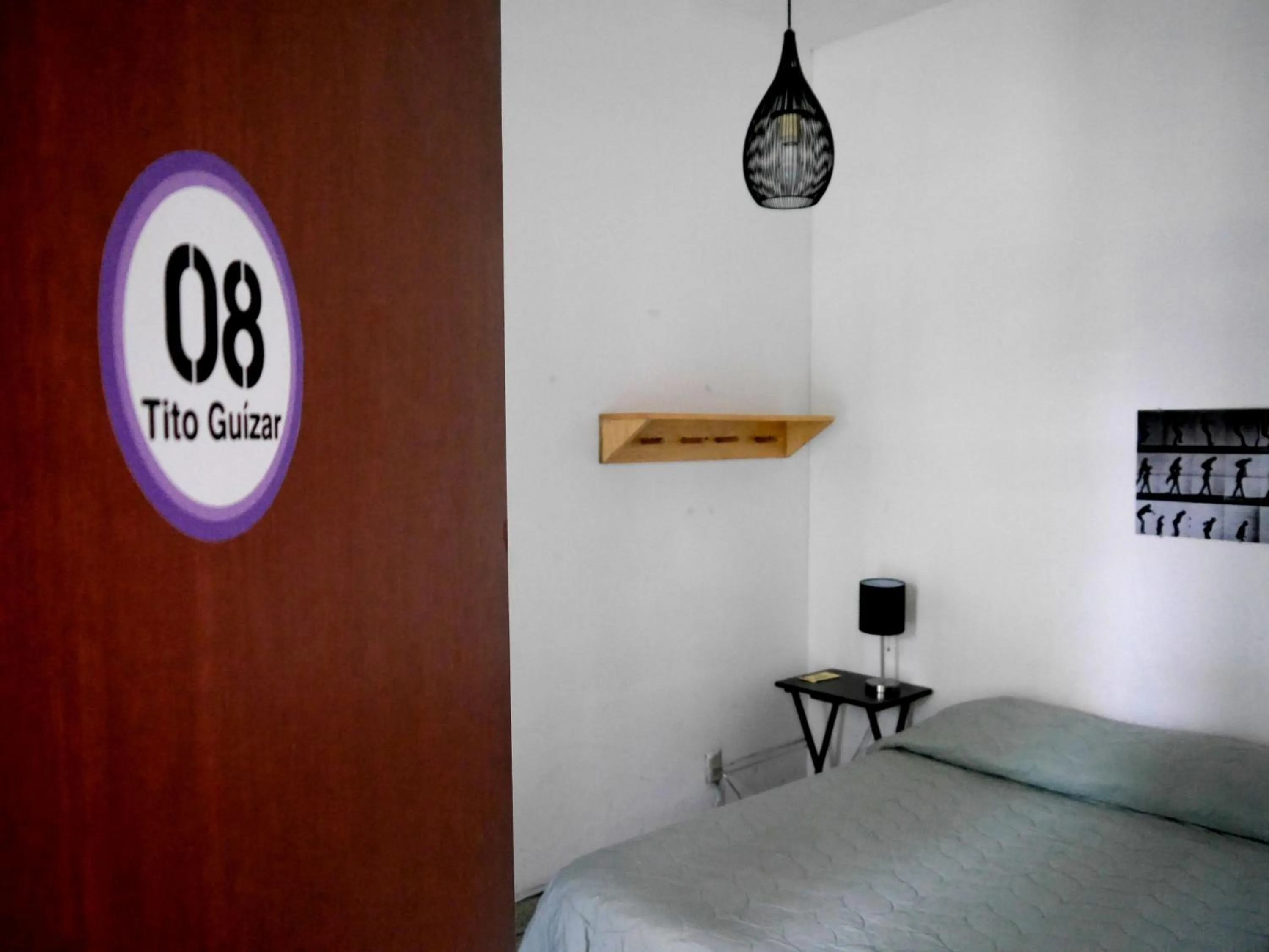 Decorative detail, Bed in Hostel Hospedarte Chapultepec