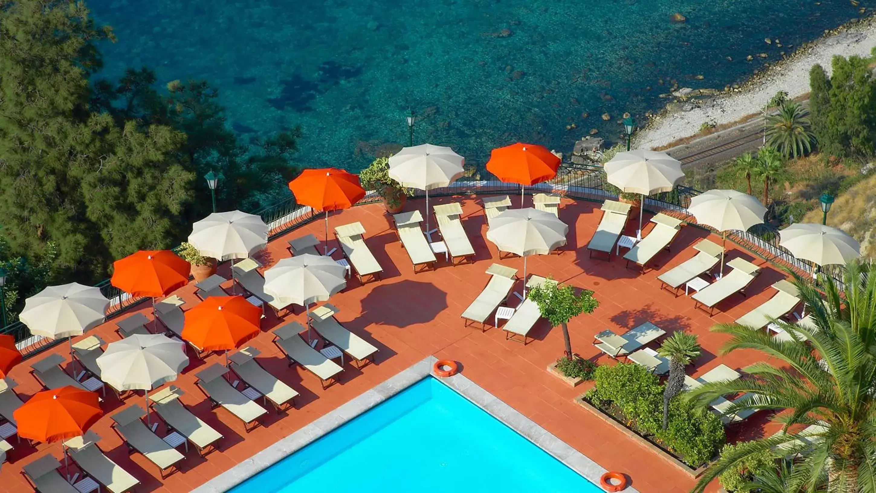 Pool view, Bird's-eye View in Hotel Villa Diodoro