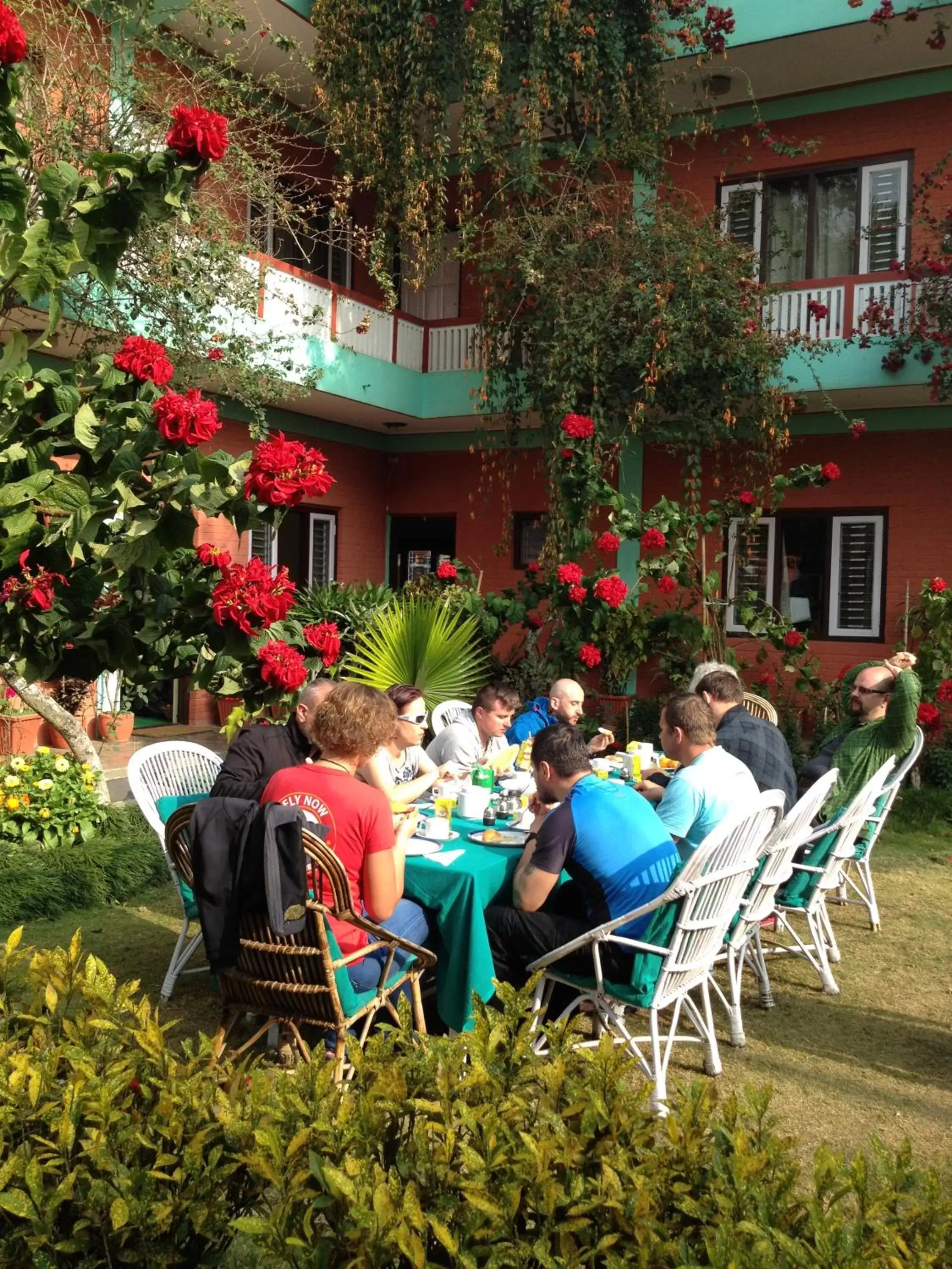 Garden, Restaurant/Places to Eat in New Pokhara Lodge - Lakeside, Pokhara Nepal