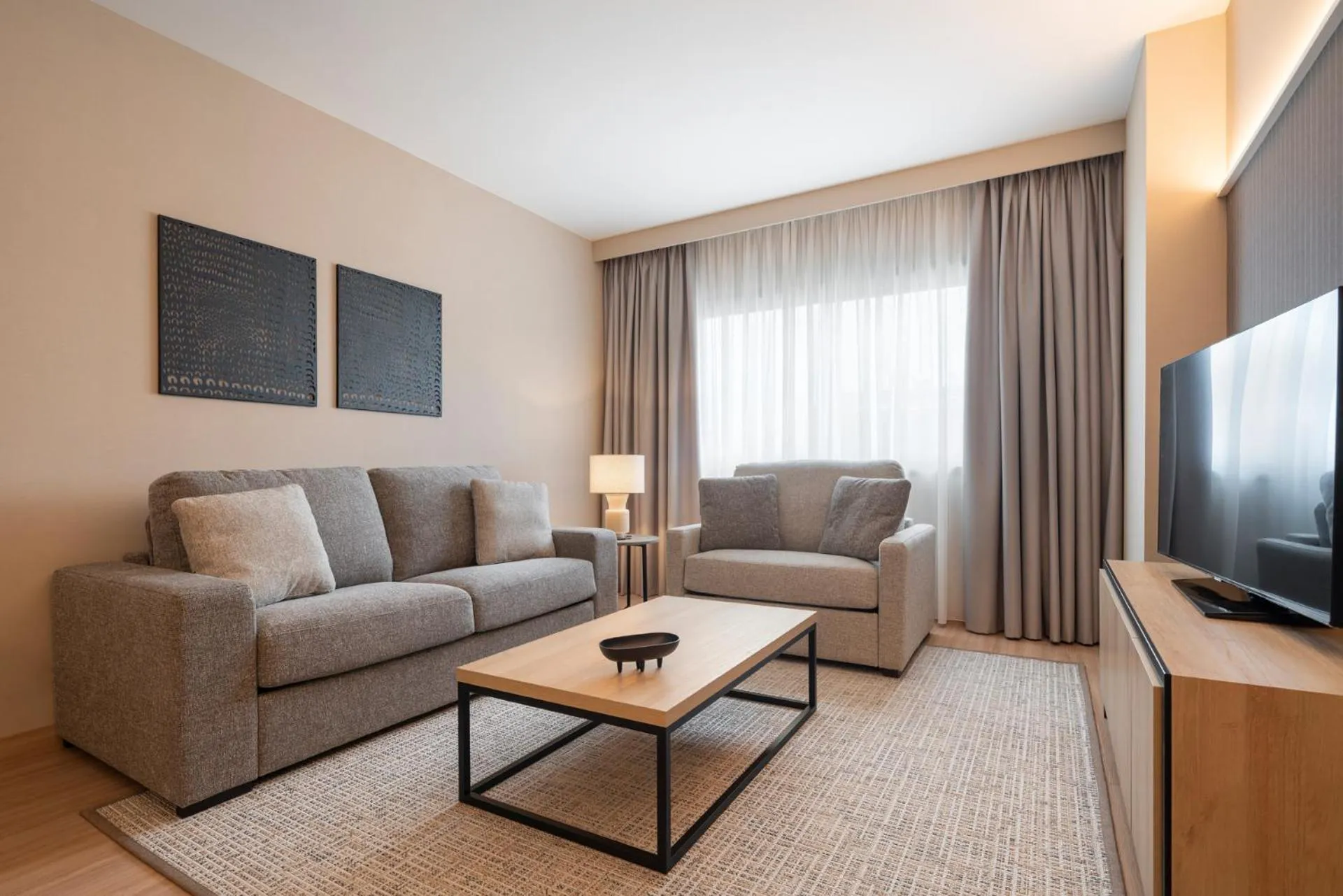 Living room in Aparthotel Attica21 As Galeras