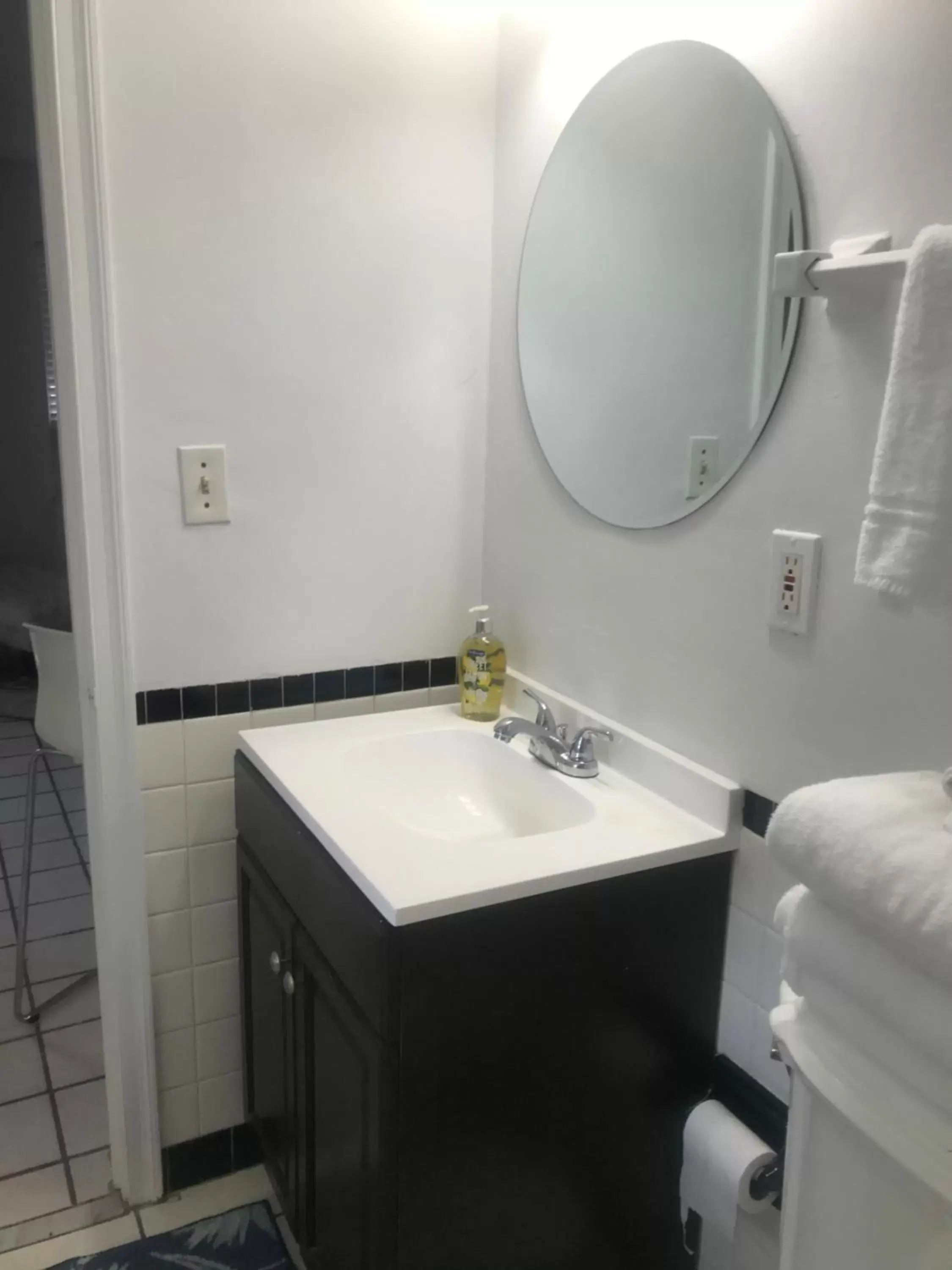 Bathroom in Little Paris by the ocean self check in