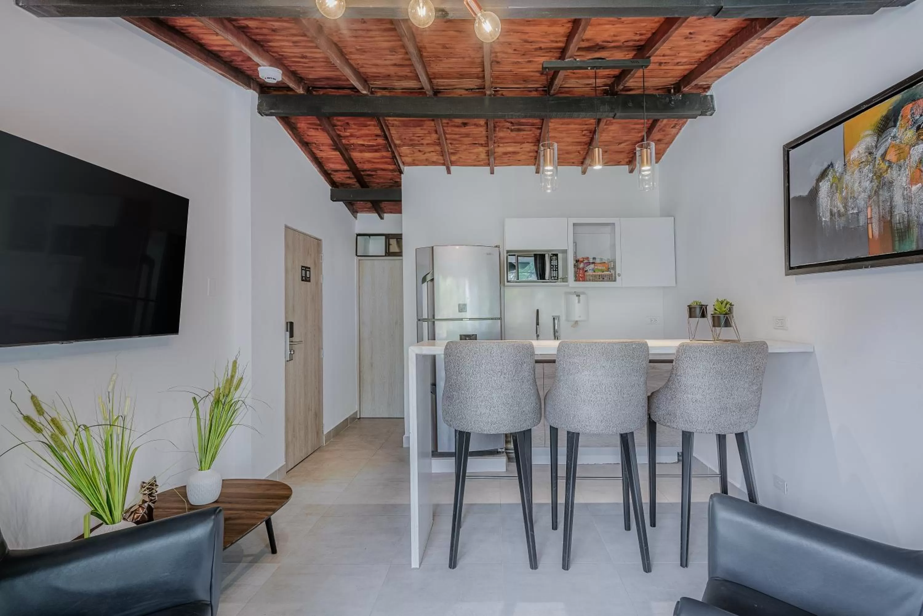 Kitchen or kitchenette in Viktory Boutique Hotel