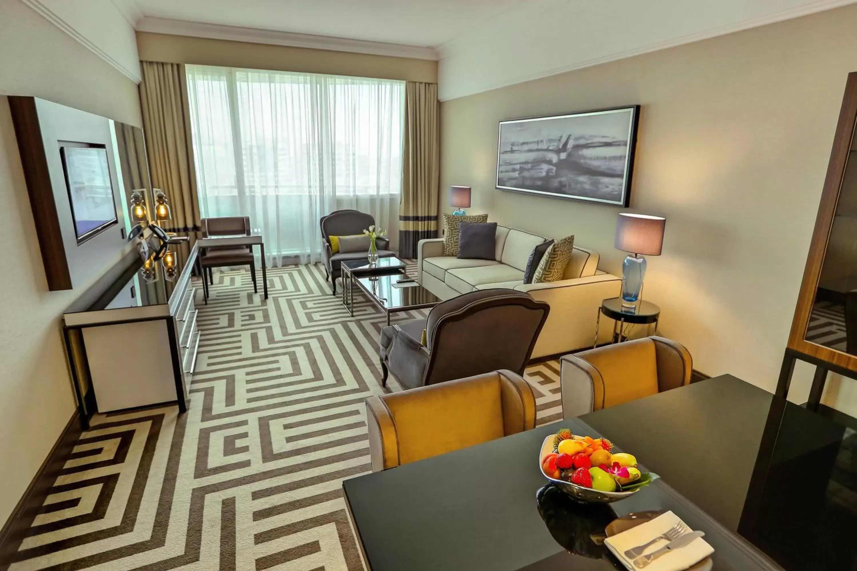 Living room, Seating Area in Al Maha Arjaan by Rotana