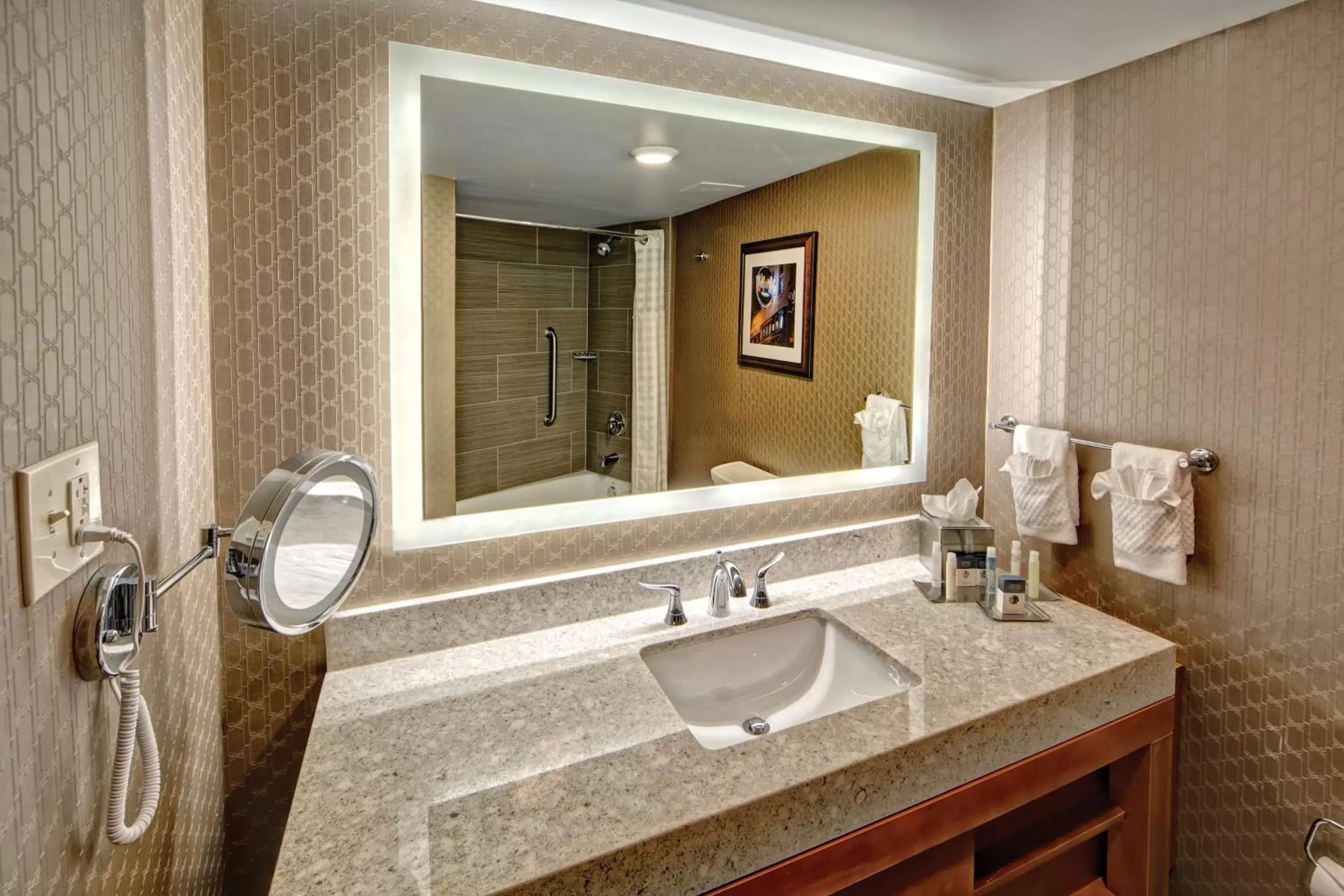 Bed, Bathroom in DoubleTree by Hilton Memphis