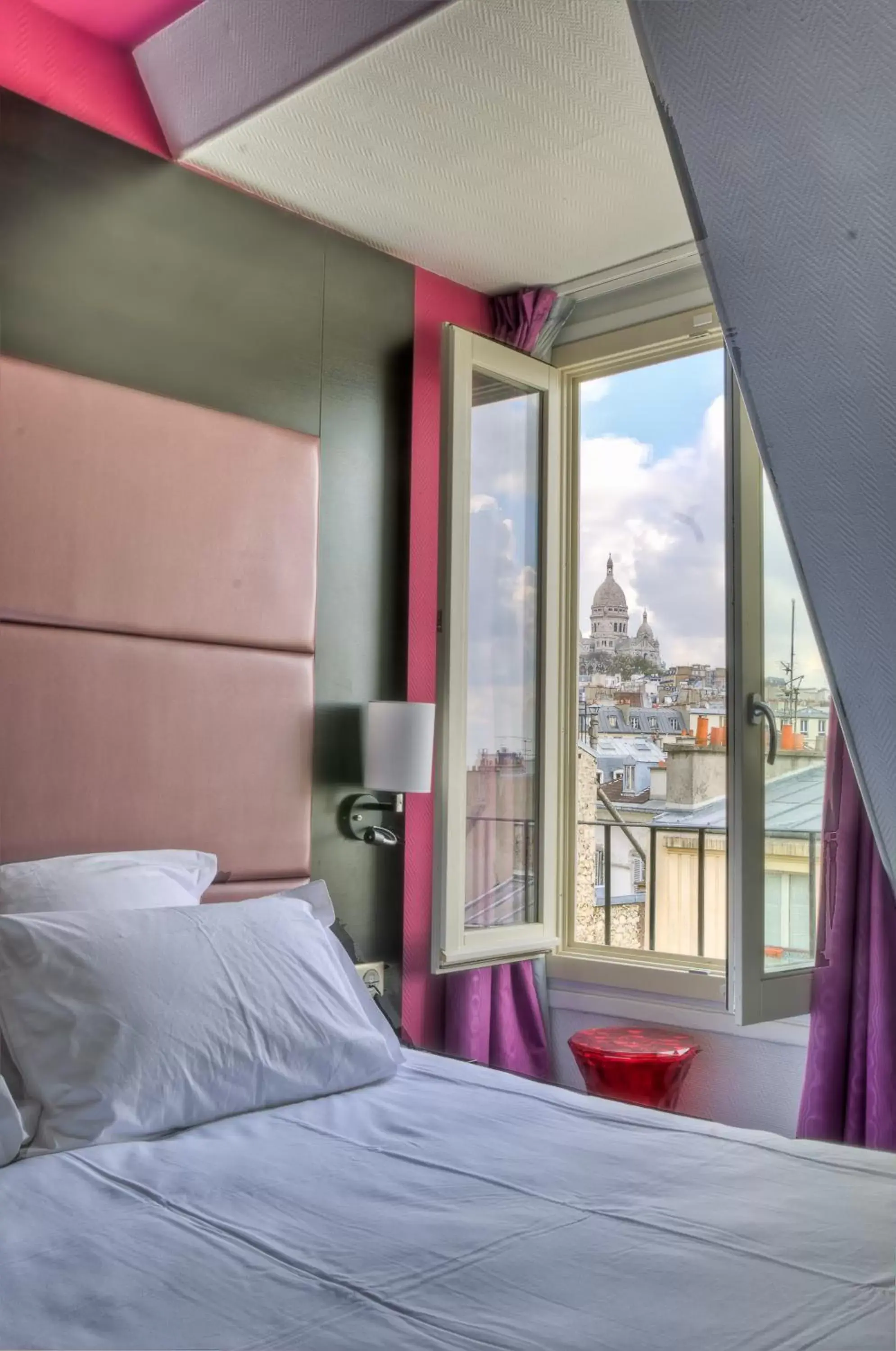 Decorative detail, Bed in Ibis Styles Paris Pigalle Montmartre