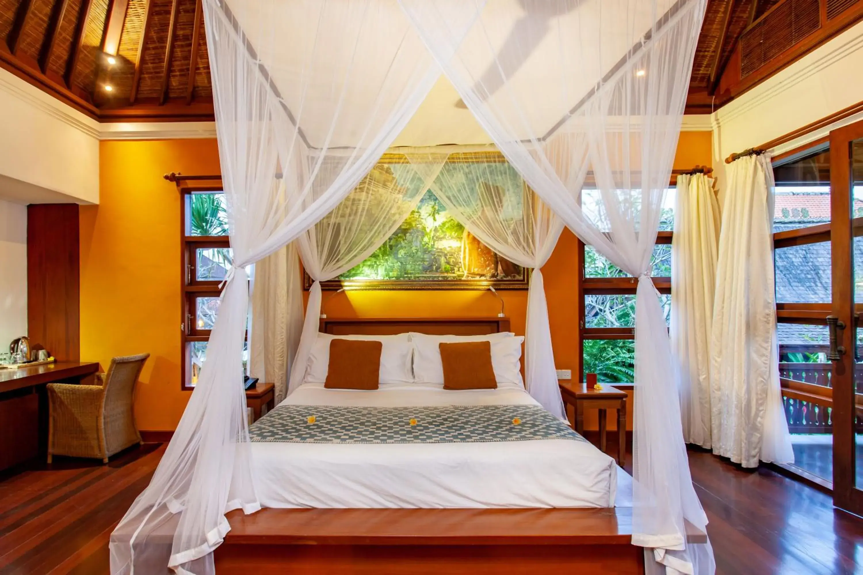 Bed in Aryaswara Villa Ubud