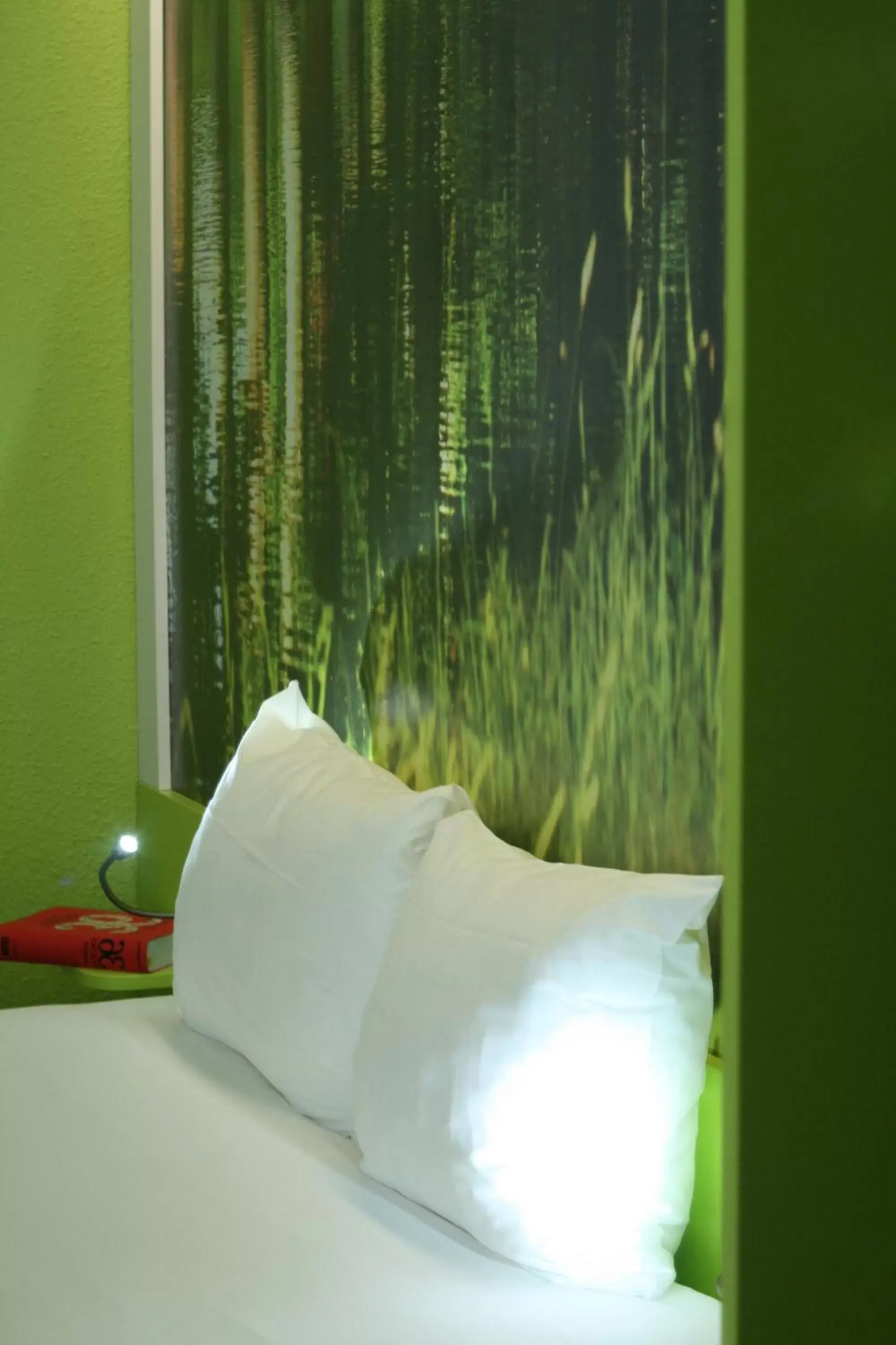 Decorative detail, Bed in Ibis Styles Toulouse Labège