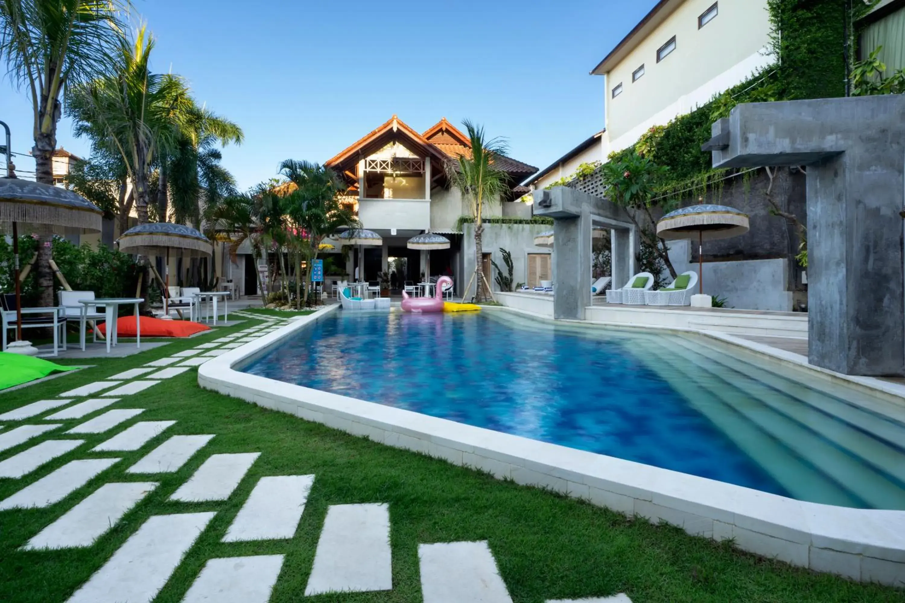 Swimming pool, Property Building in 18 Suite Villa Loft at Kuta