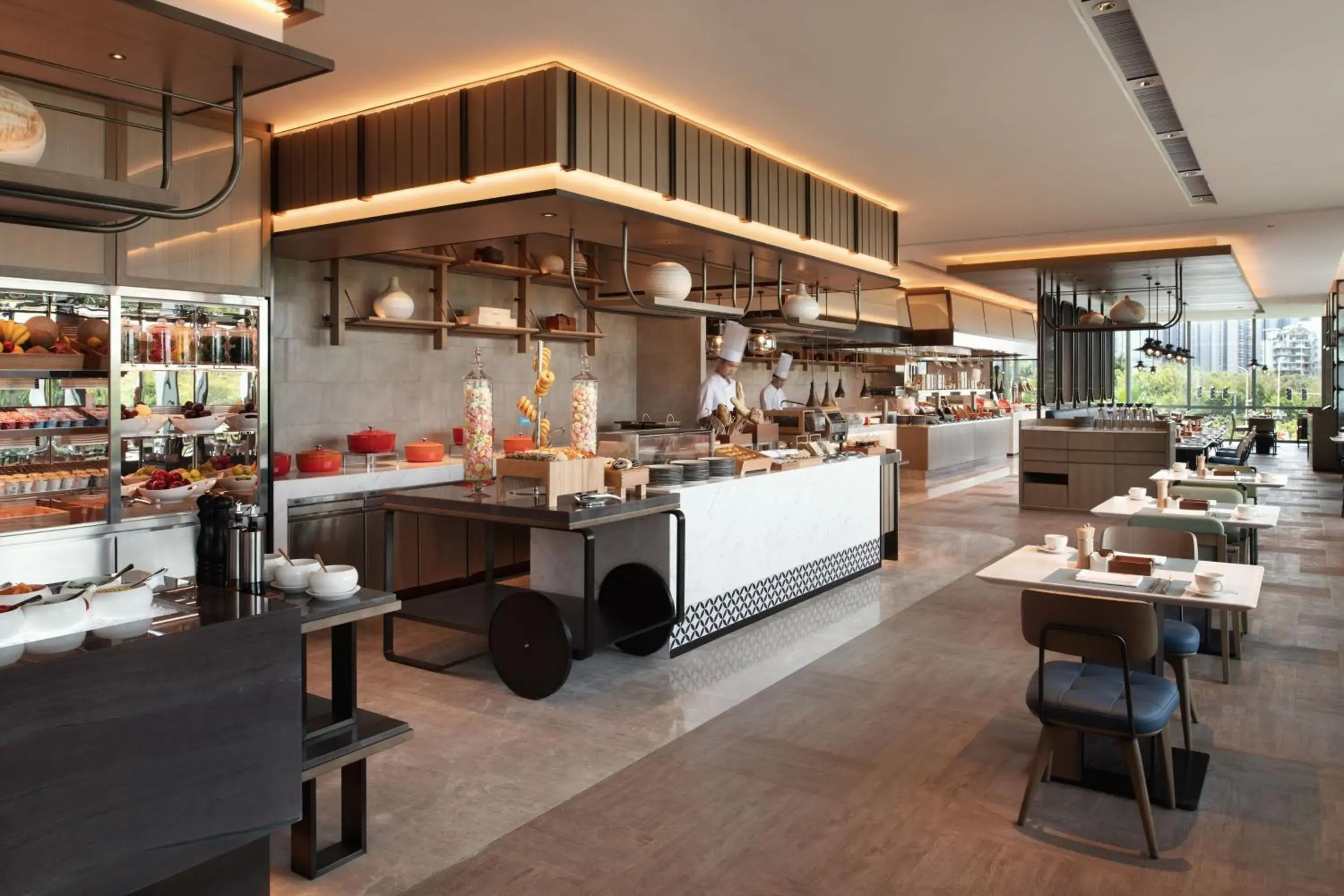 Kitchen or kitchenette, Restaurant/Places to Eat in Guangzhou Marriott Hotel Nansha