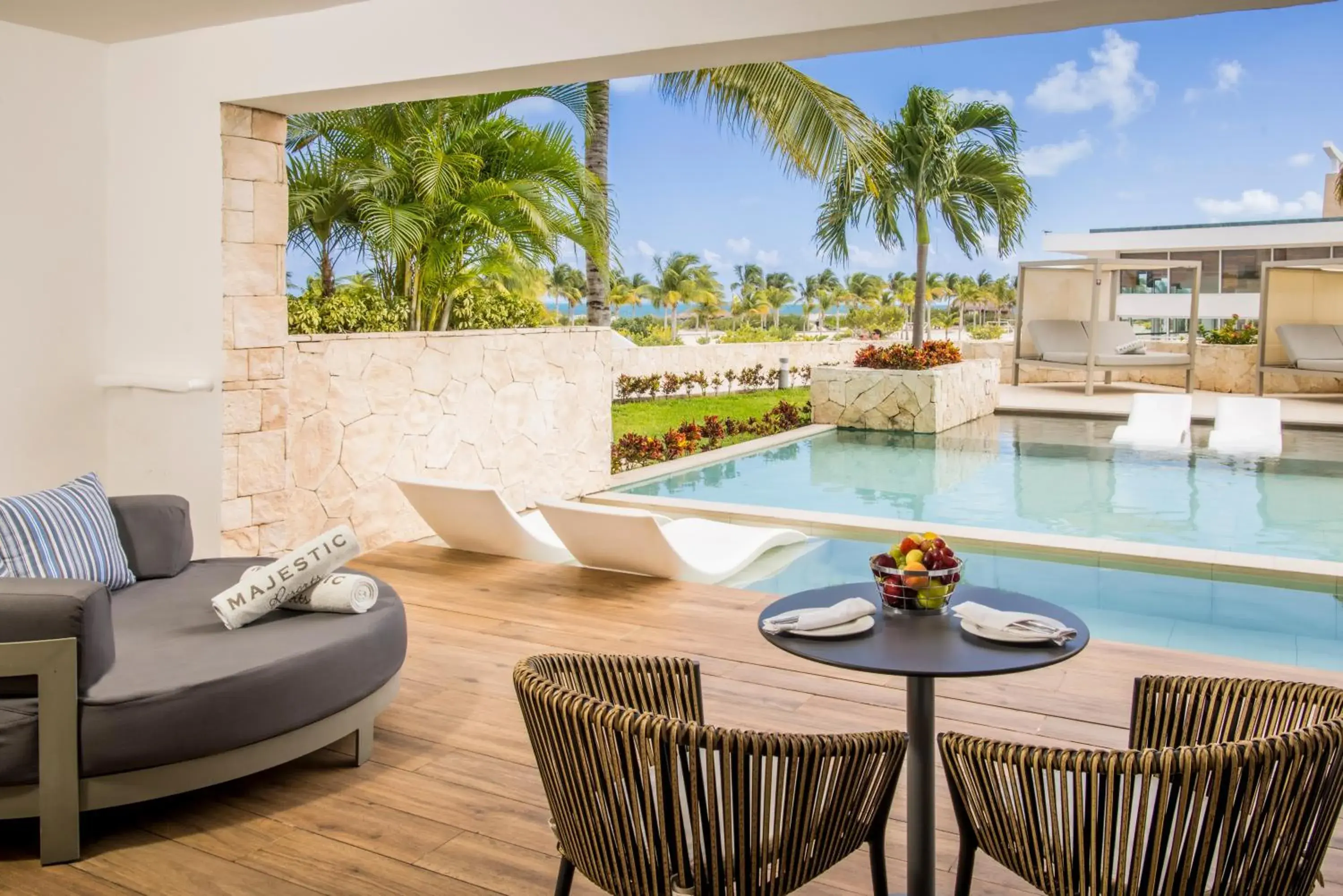 Patio, Swimming Pool in Majestic Elegance Costa Mujeres - All Inclusive