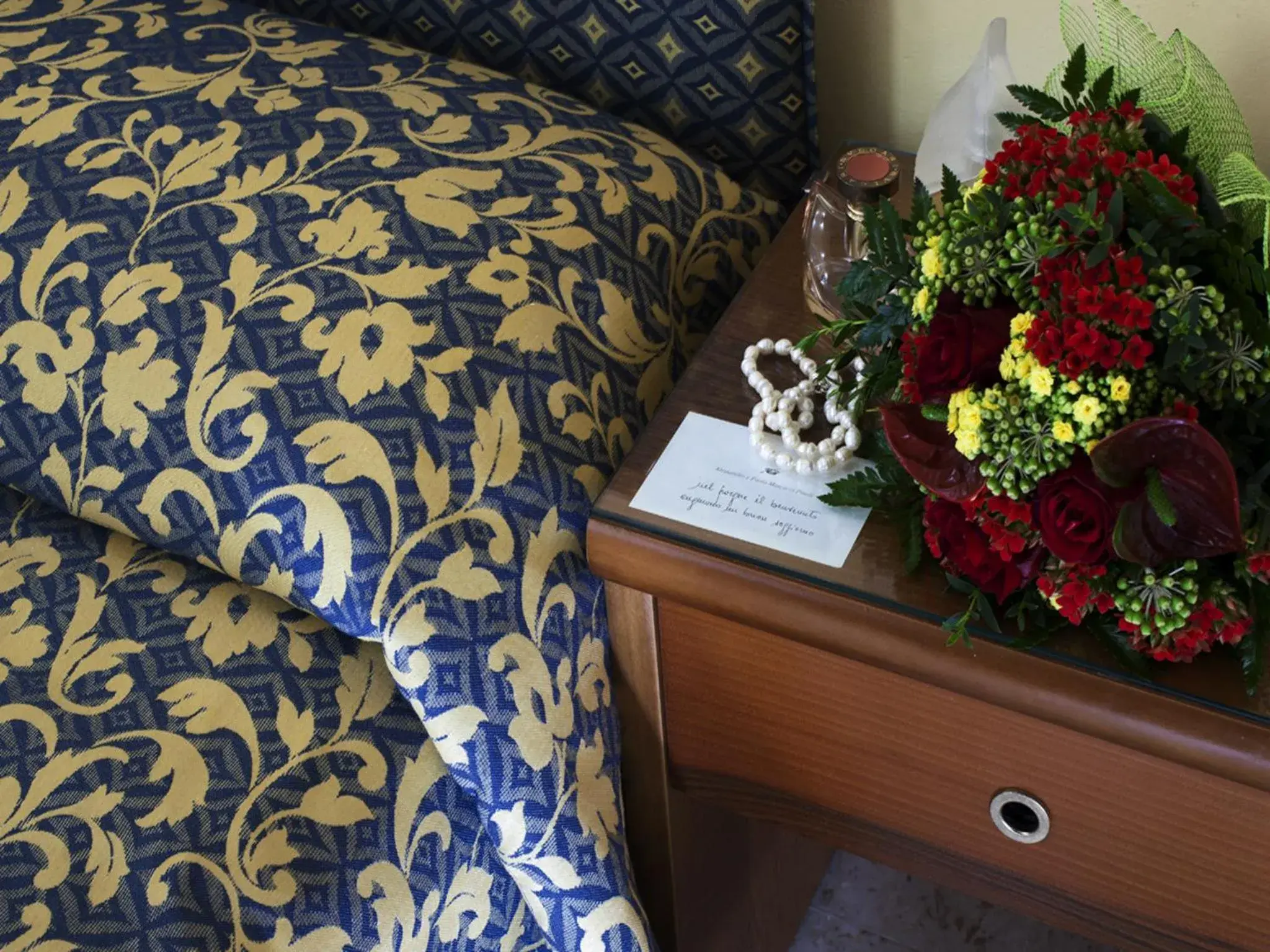 Decorative detail, Bed in Hotel Savoy