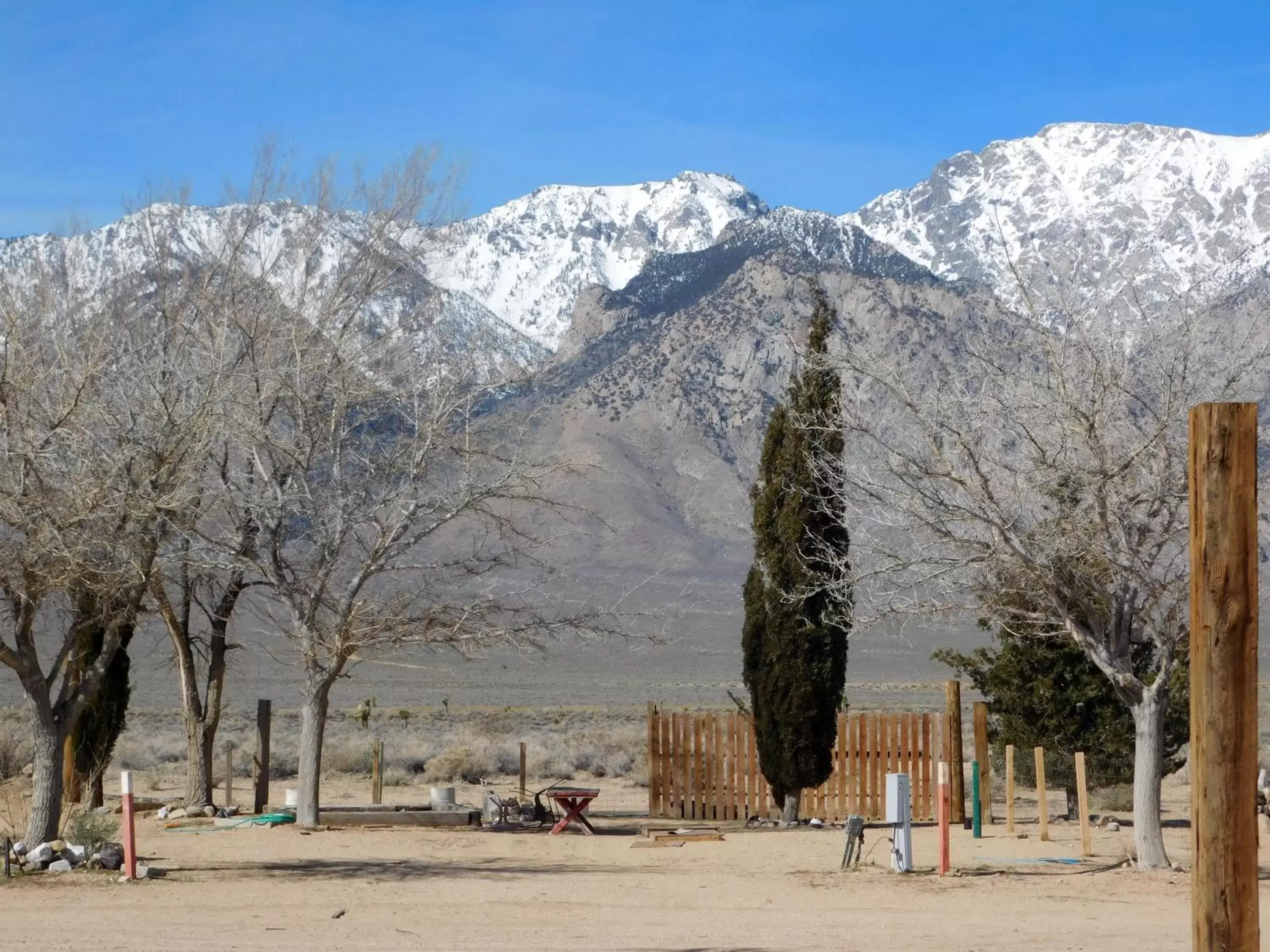 View (from property/room), Winter in Olancha RV Park and Motel