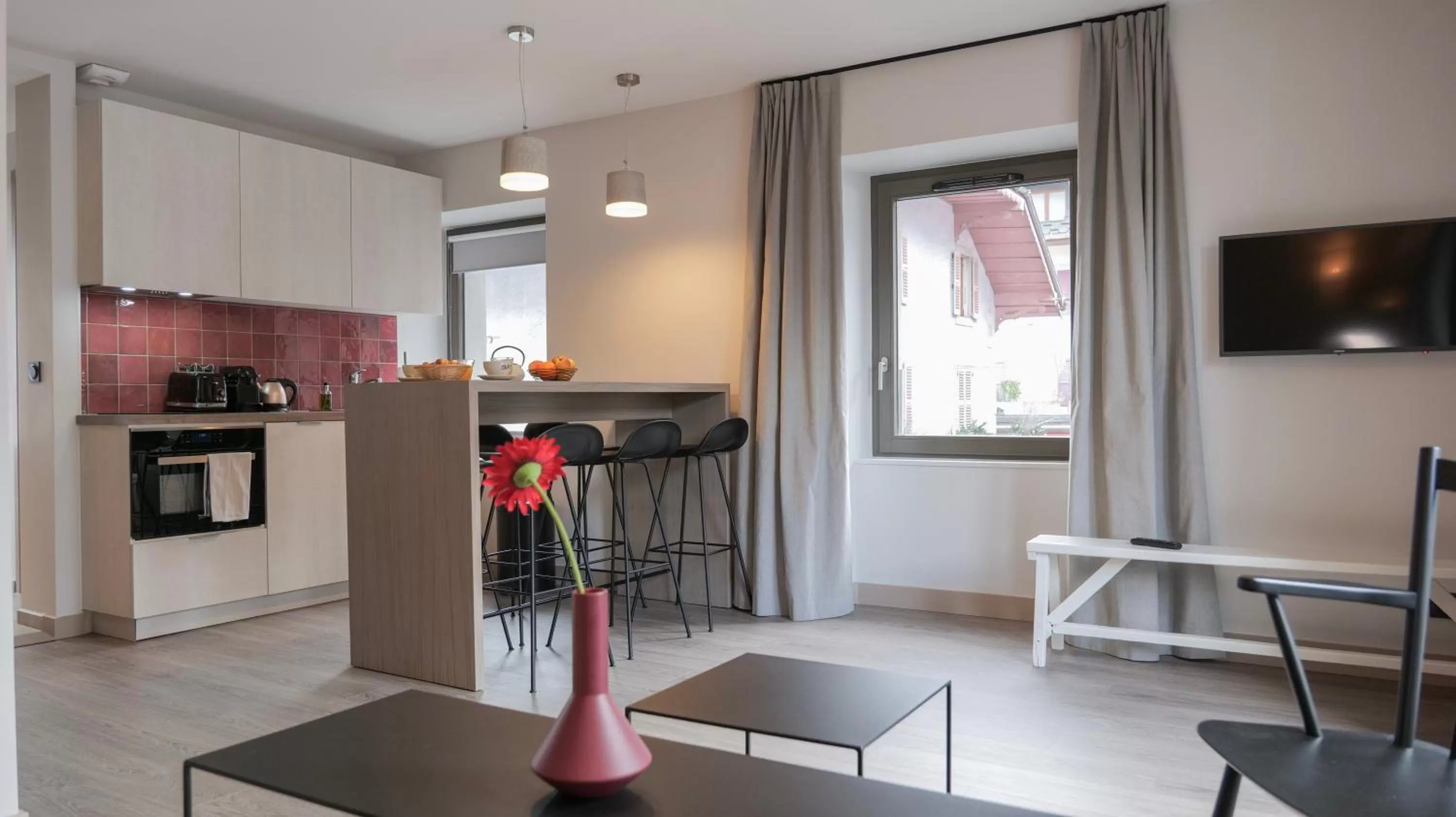 TV and multimedia in Le Génépy - Appart'hôtel de Charme