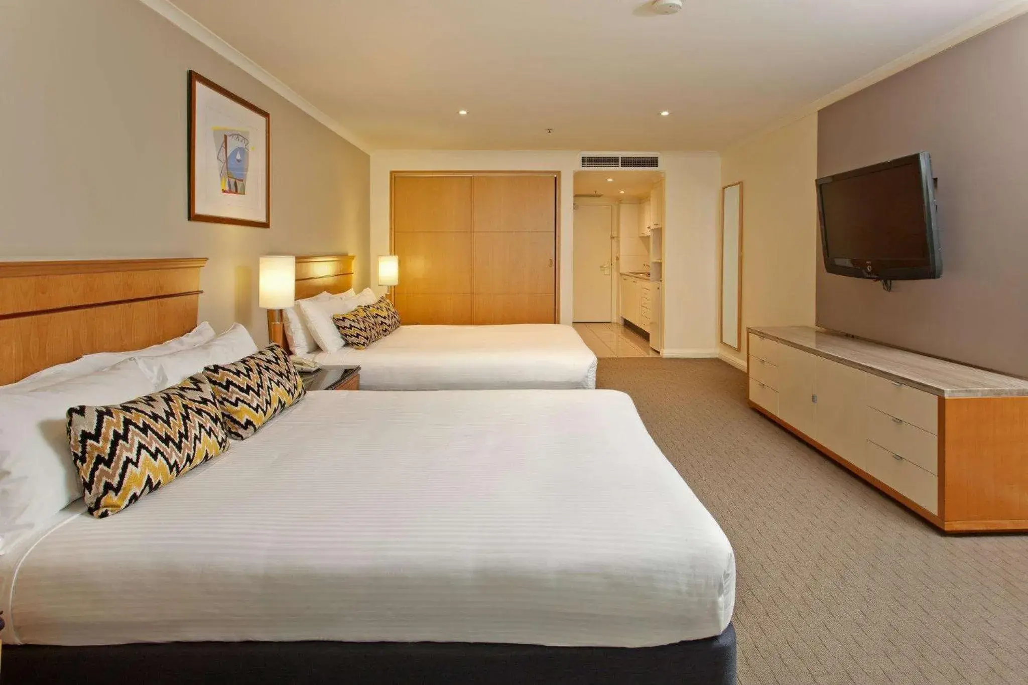 Bedroom, Bed in Rydges Darling Square Apartment Hotel