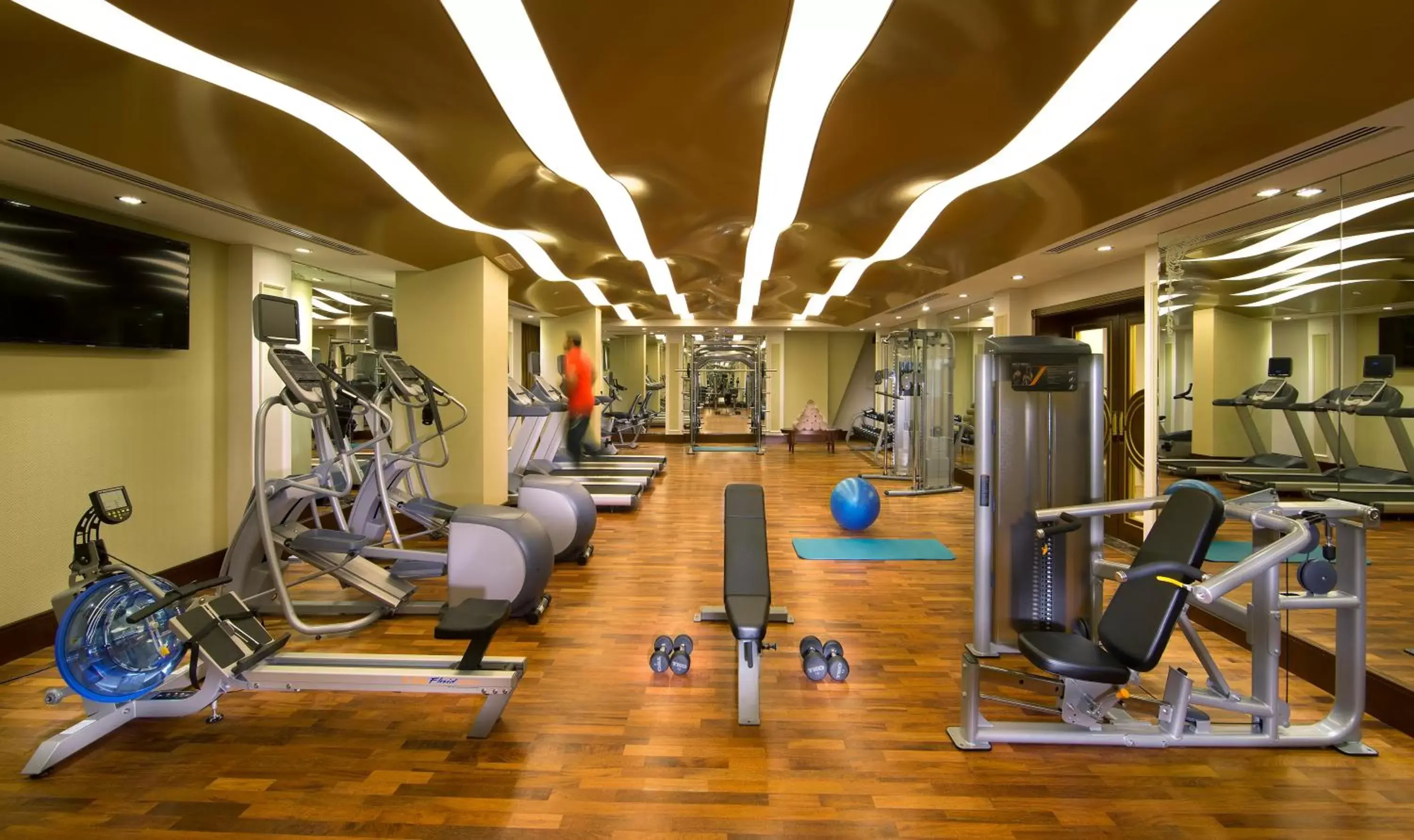 Fitness centre/facilities in Royal Rose Abu Dhabi, a Curio Collection by Hilton Affiliated Hotel Fitness centre/facilities in Royal Rose Abu Dhabi, a Curio Collection by Hilton Affiliated Hotel