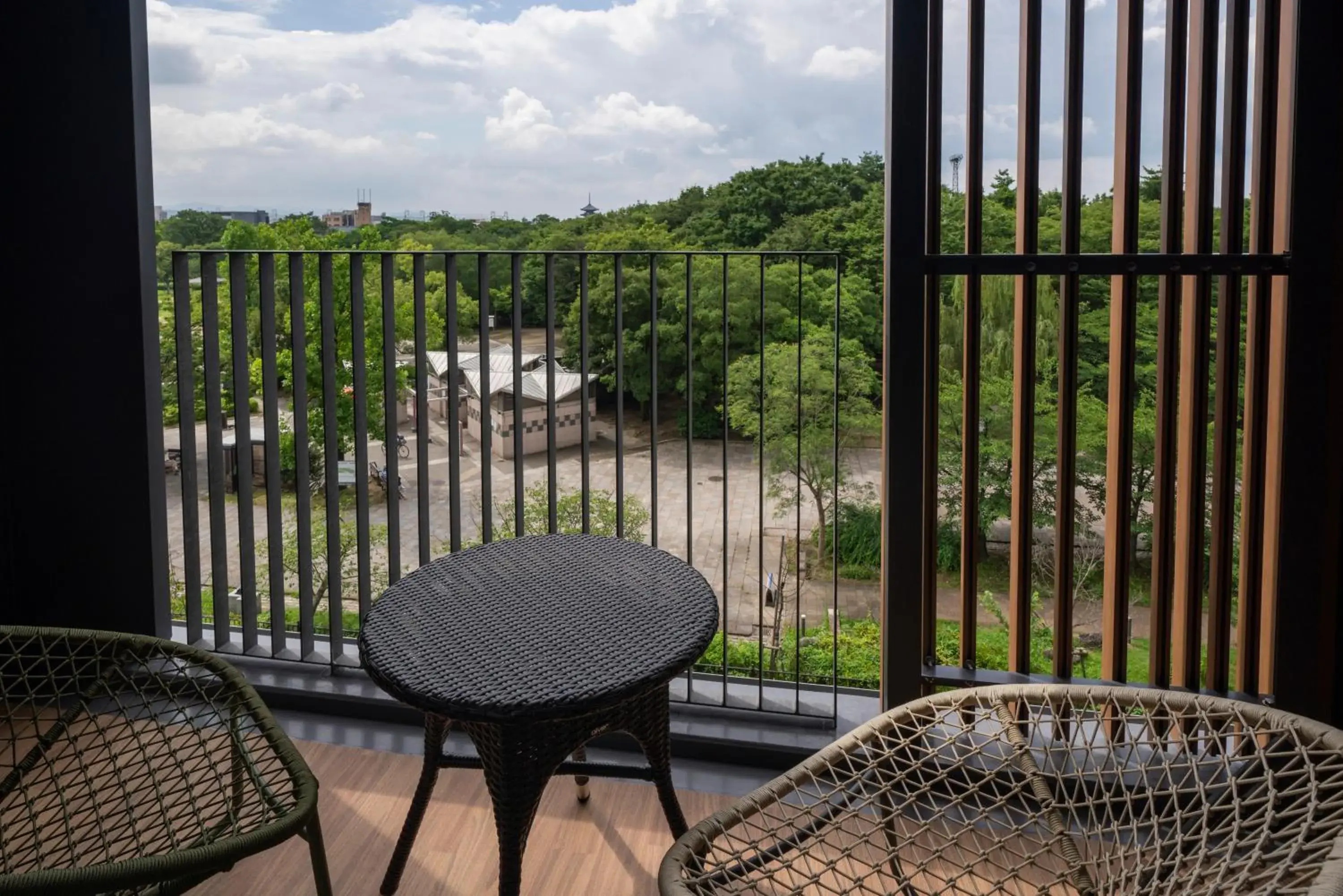 View (from property/room), Balcony/Terrace in Umekoji Potel KYOTO