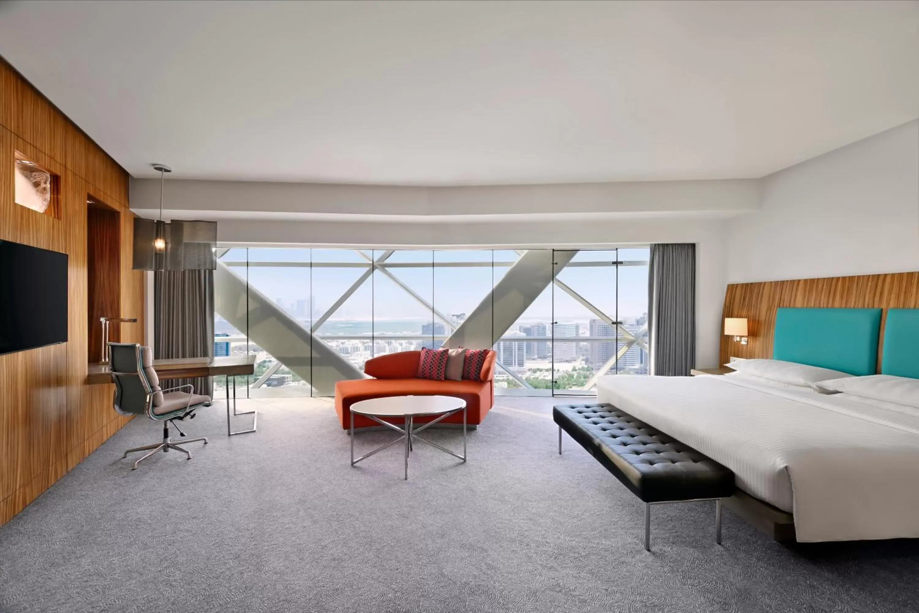 Bed in Andaz Capital Gate Abu Dhabi - a concept by Hyatt