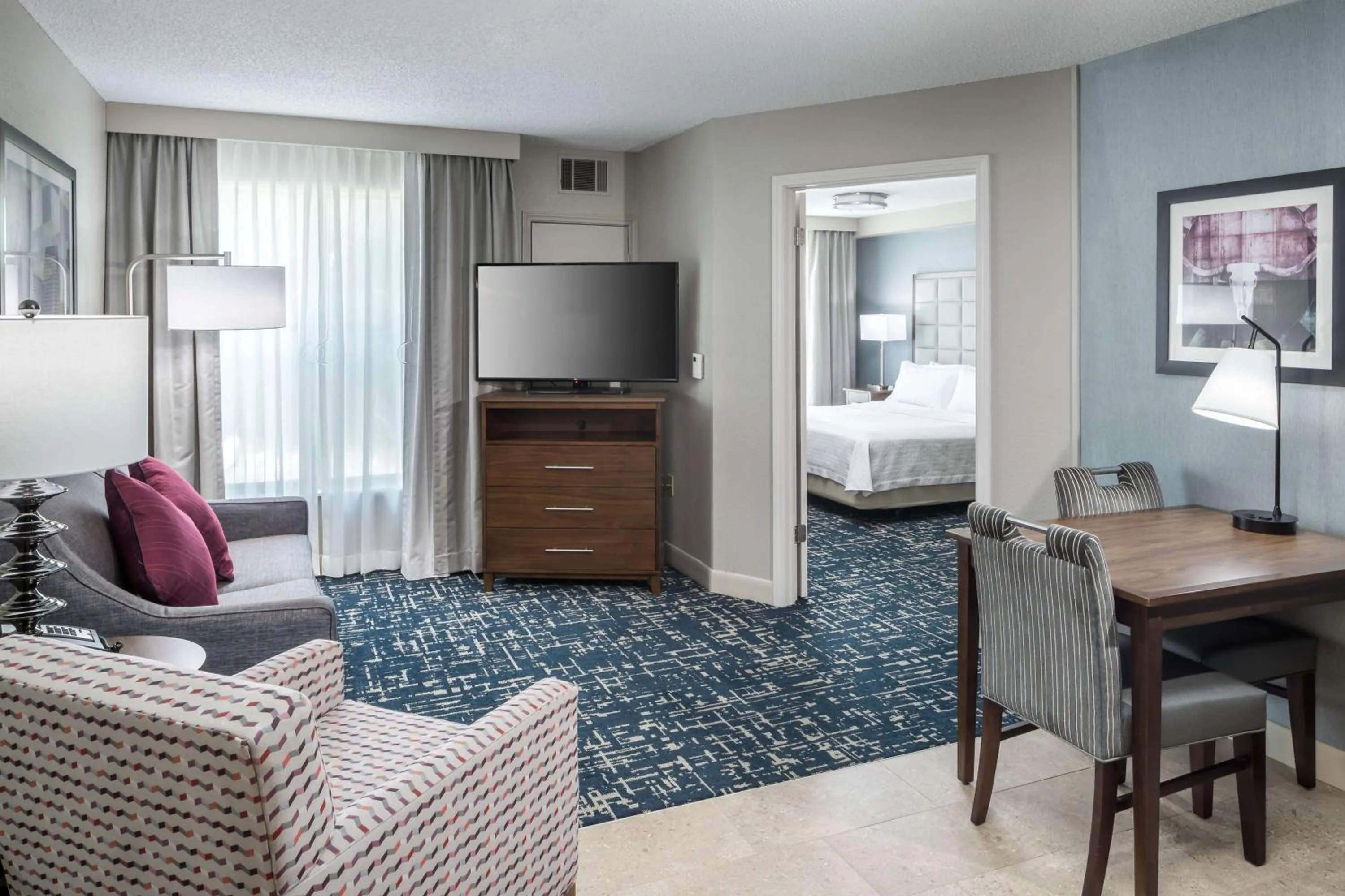 Living room in Homewood Suites by Hilton Austin NW near The Domain