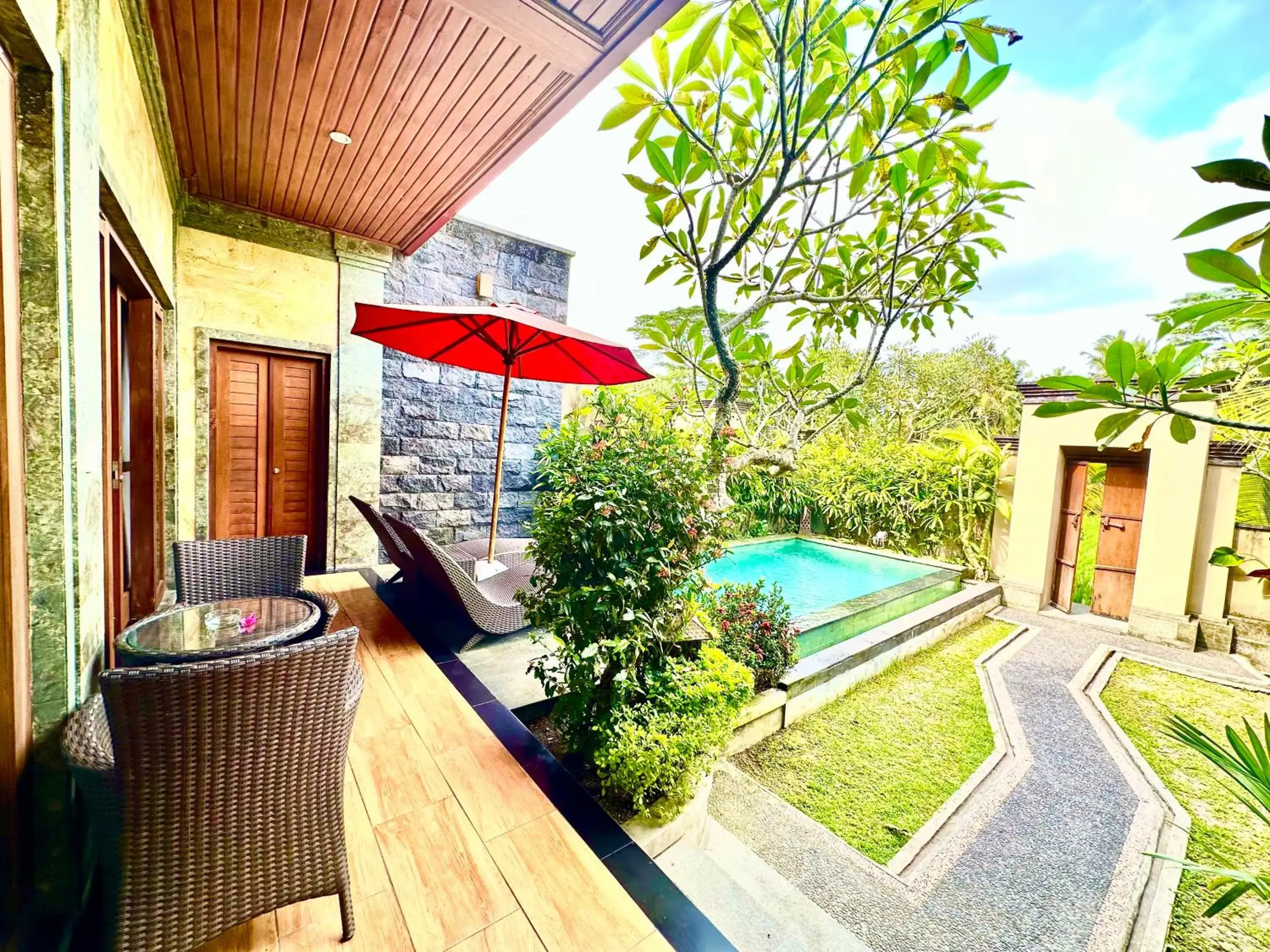 Patio, Pool View in Dupa Ubud Villa