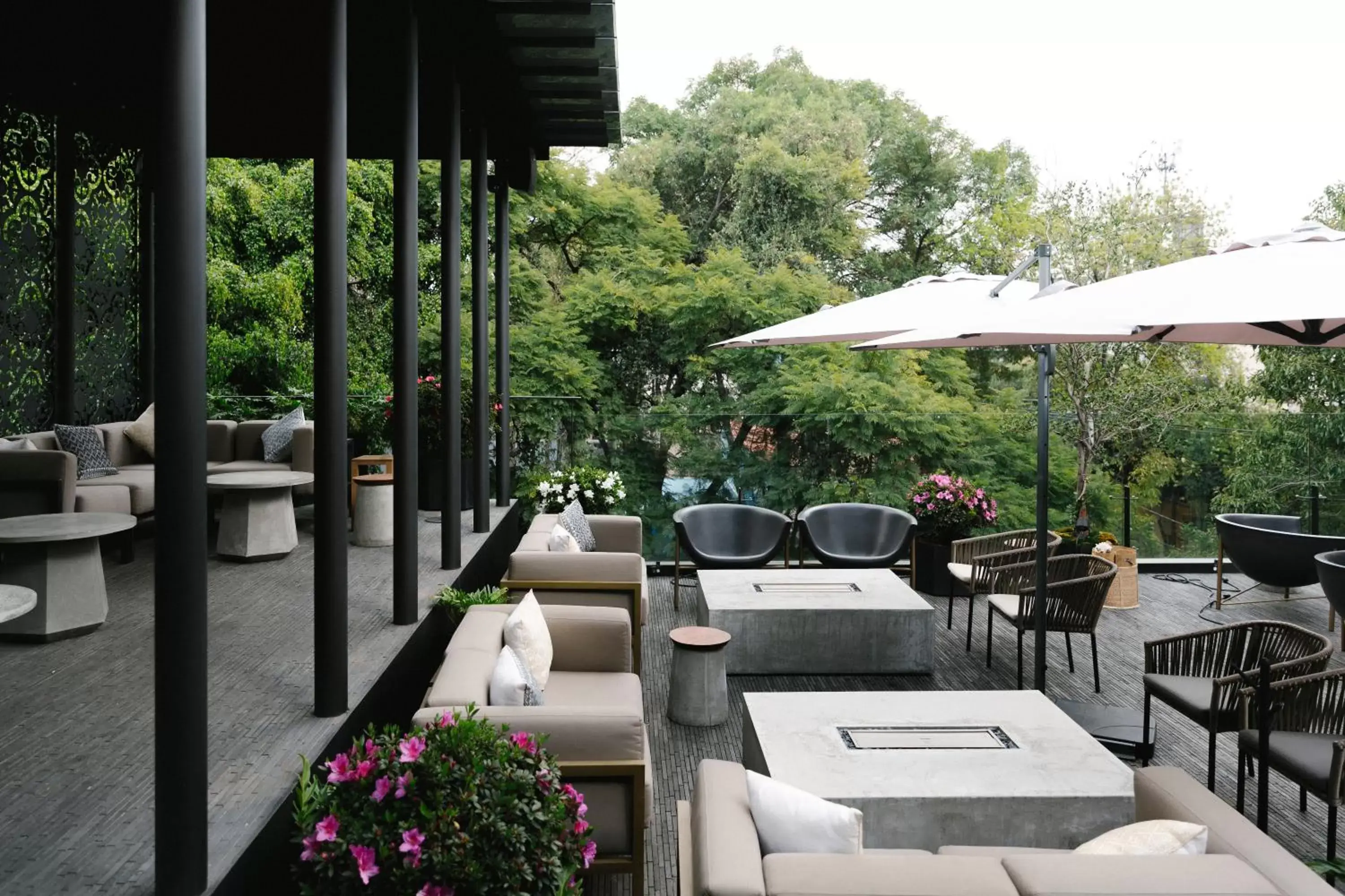 Balcony/Terrace, Restaurant/Places to Eat in Brick Hotel Mexico City - Small Luxury Hotels of the World