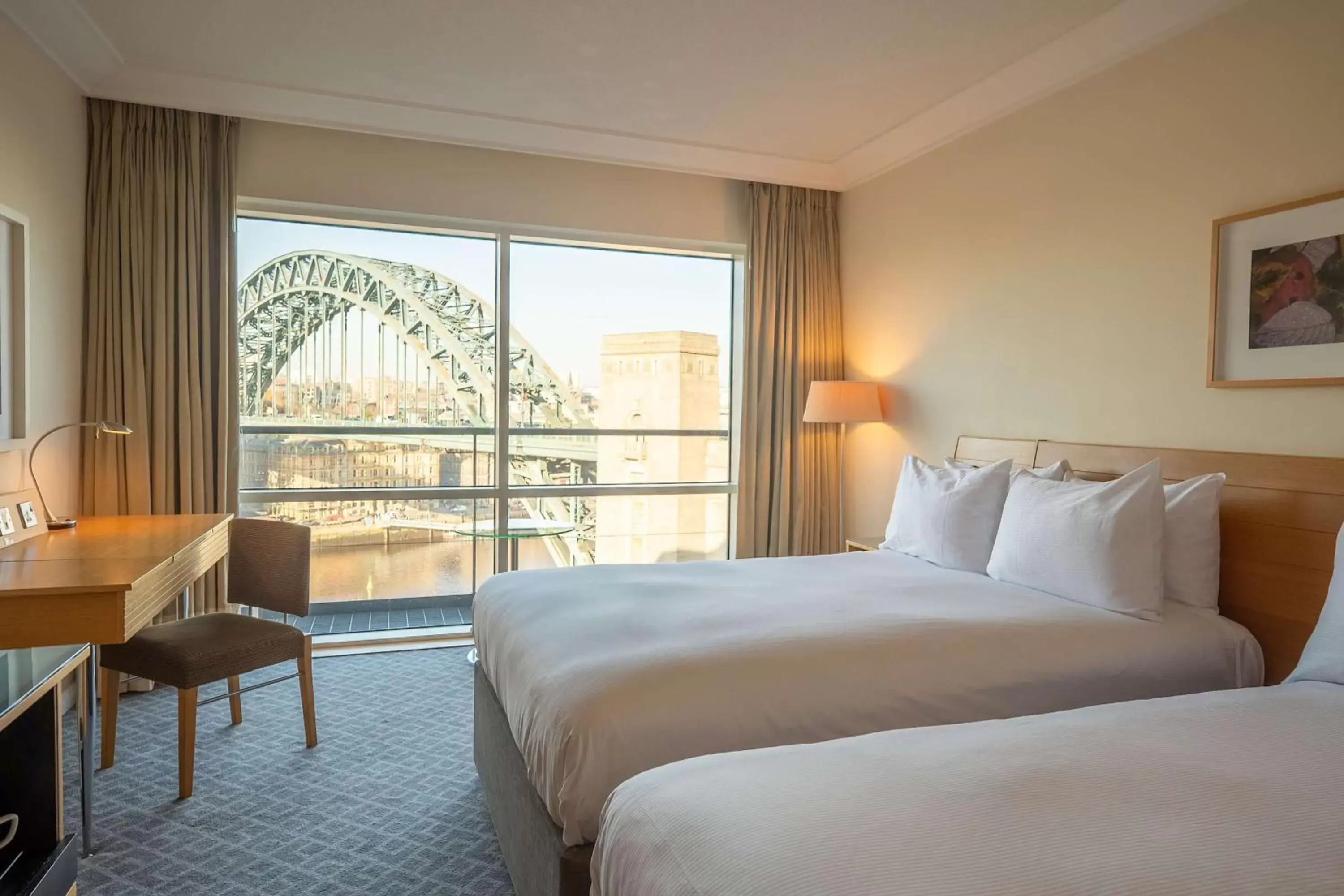 View (from property/room), Bed in Hilton Newcastle Gateshead