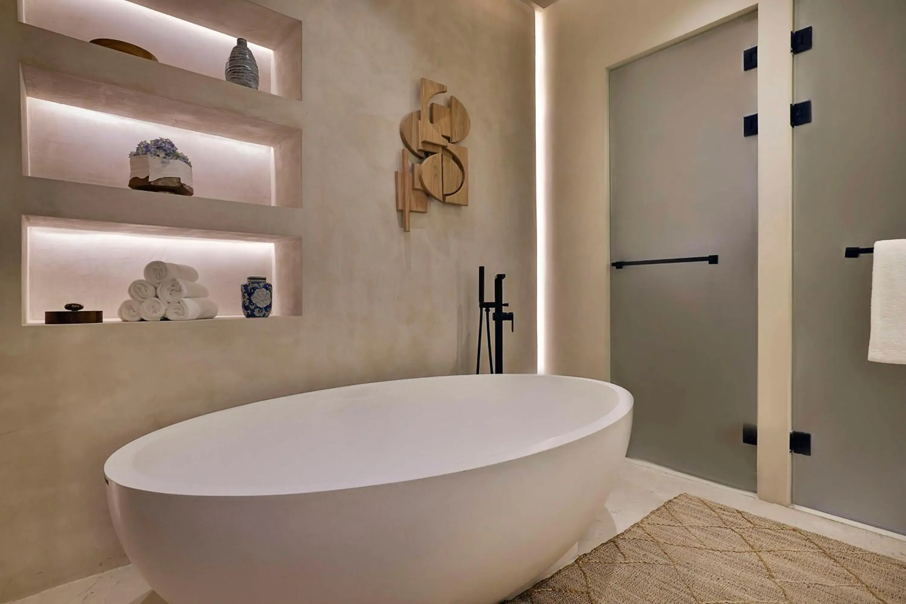 Bathroom in Katara Hills Doha, Lxr Hotels & Resorts