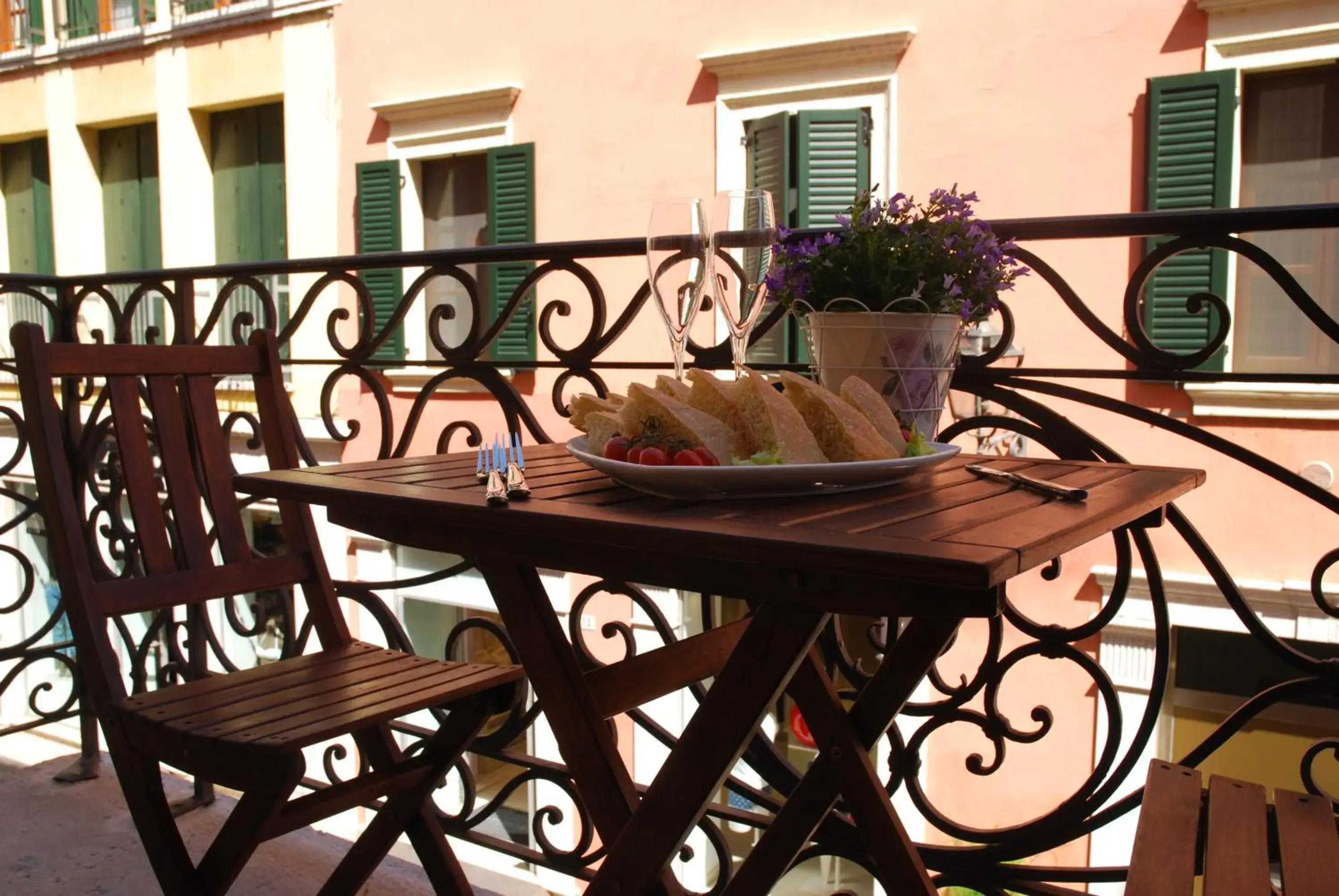 Food close-up, Balcony/Terrace in Palazzo Ai Capitani
