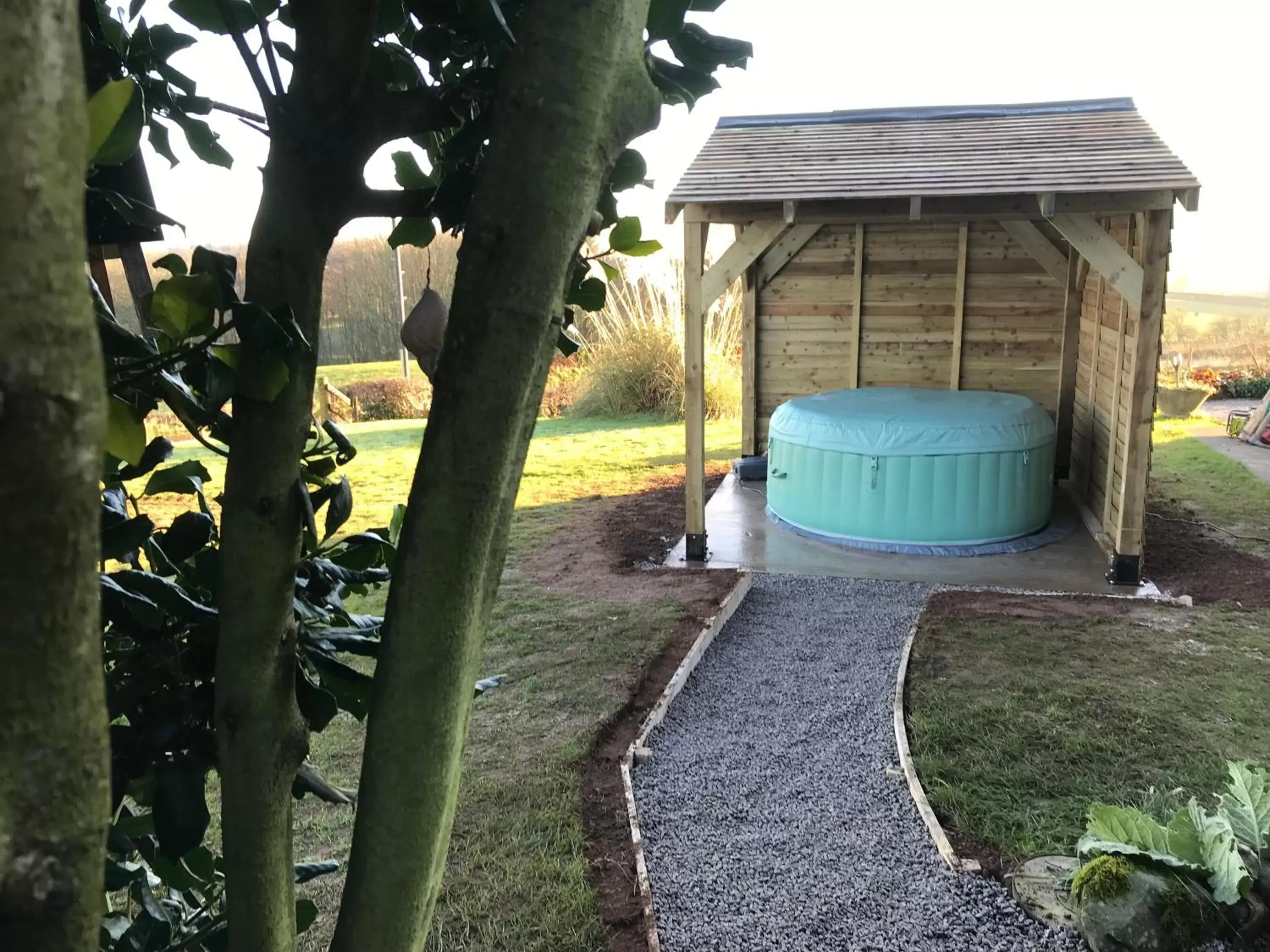 Hot Tub in Jacquie's B&B -Dumfries-Room with a view - hot tub