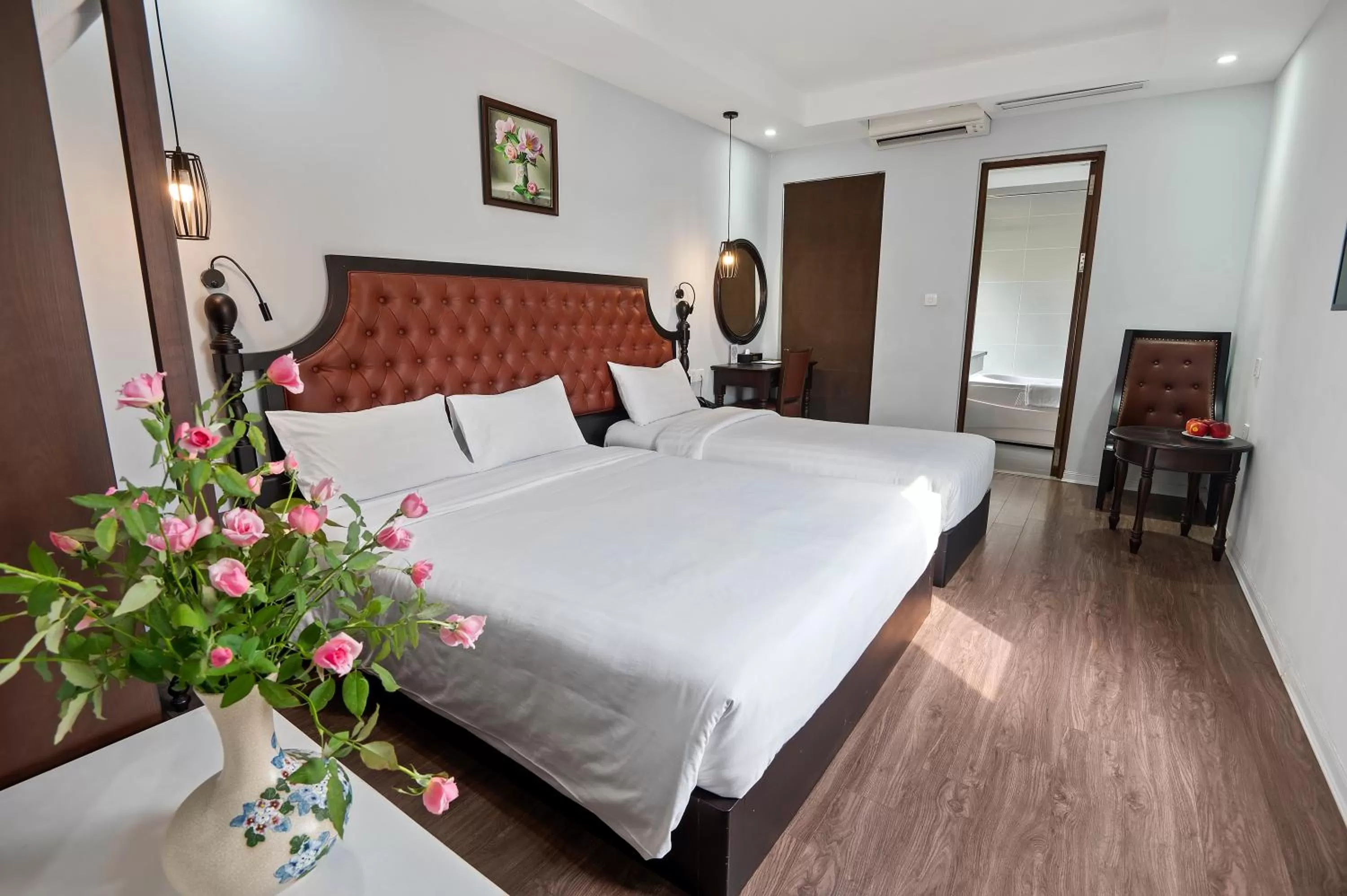 Communal lounge/ TV room, Bed in 22land Residence Hotel 71 Hang Bong Premium