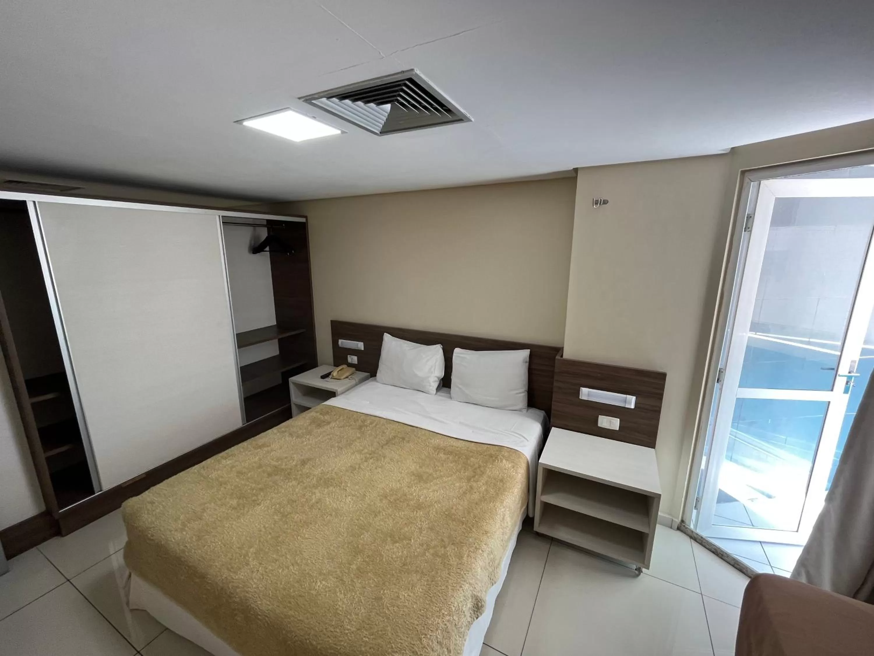 Balcony/Terrace, Bed in Flat beira mar Tambaú