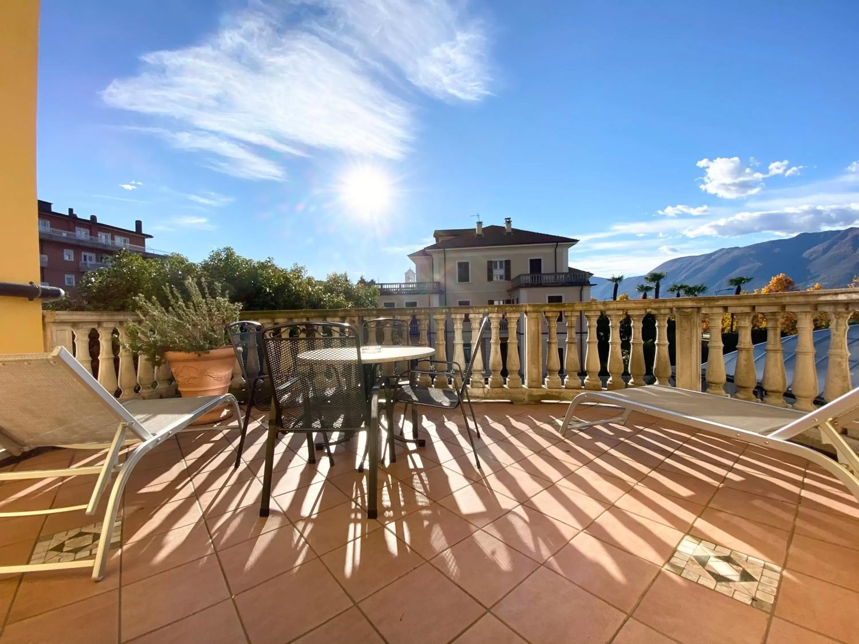 Balcony/Terrace in Camin Hotel Luino